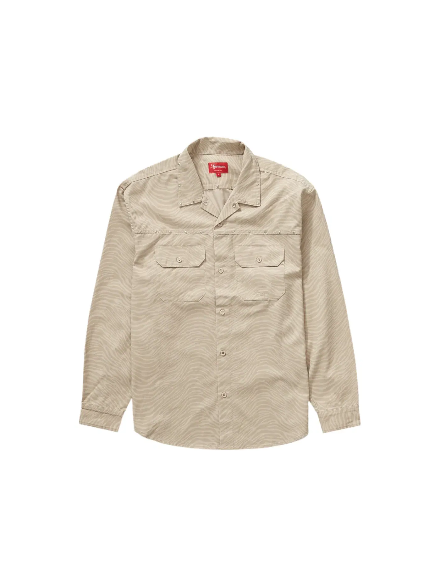 Мужская рубашка с принтом Supreme Shirt — изображение 1 из 2, серый