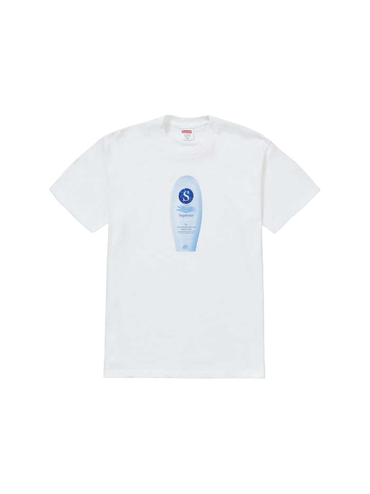 Мужская футболка с принтом Supreme Super Cream Tee — изображение 1 из 1, белый