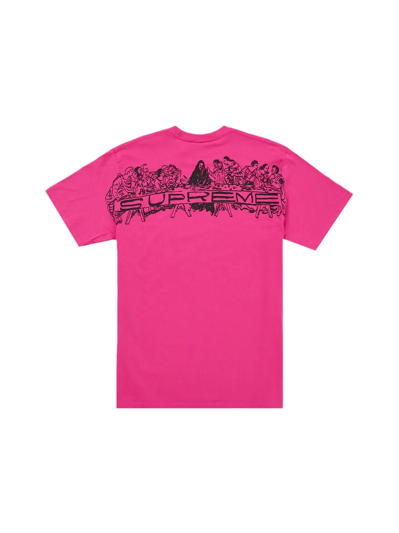 Мужская футболка с принтом Supreme Tee — изображение 1 из 2, фуксия