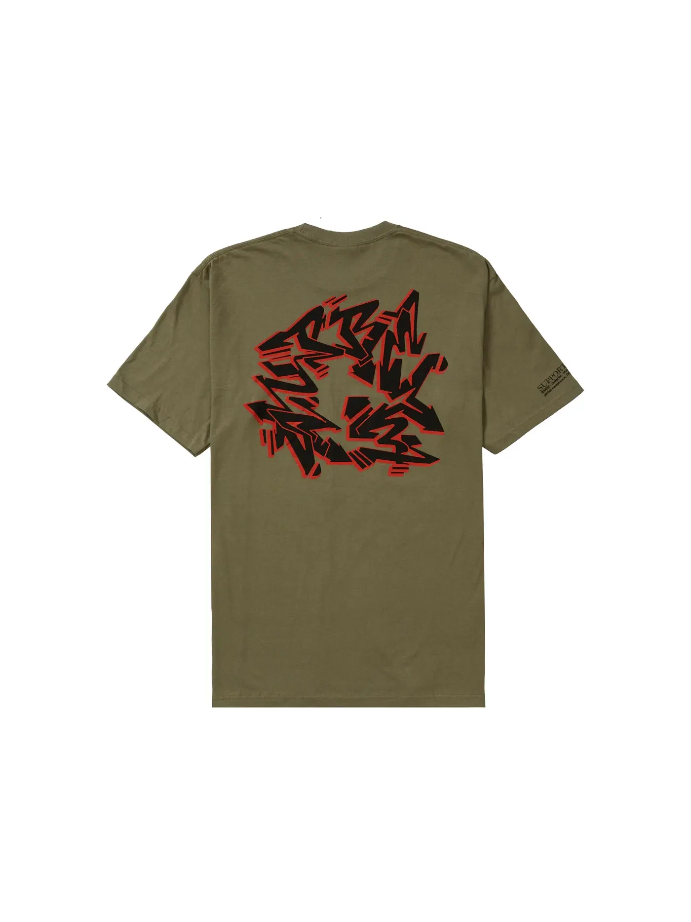 Мужская футболка с принтом Supreme Tee — изображение 2 из 2, светлый оливковый