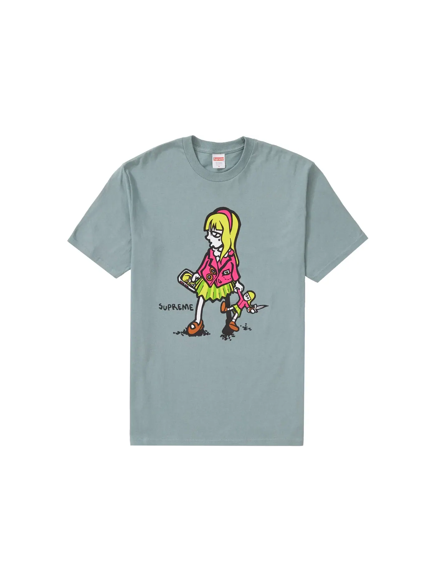 Мужская футболка с принтом Suzie Switchblade Tee Supreme — изображение 1 из 1, зеленый