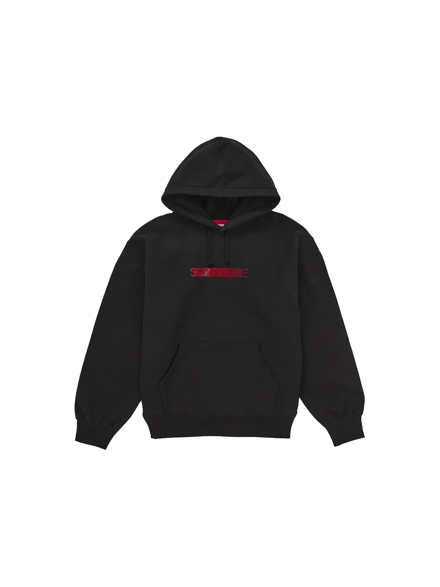 Мужской худи с вышивкой Swarovski Motion Logo Supreme — изображение 1 из 1, черный