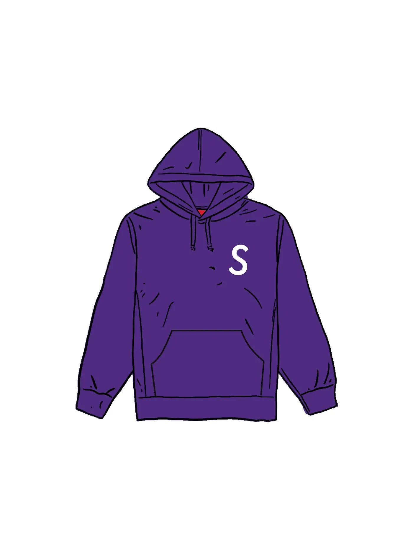 Мужской свитшот с капюшоном Supreme Swarovski S Logo — изображение 1 из 1, фиолетовый