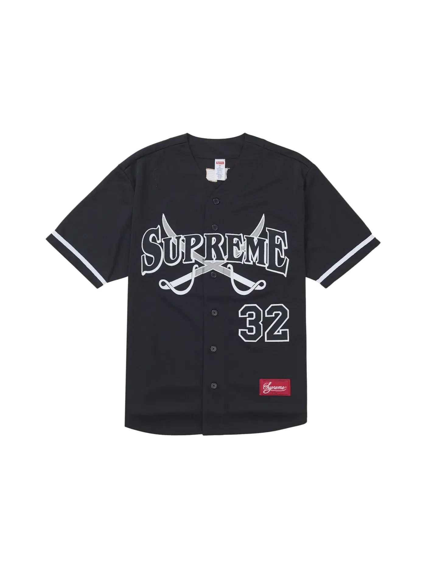 Мужская бейсбольная джерси с принтом Jersey Supreme — изображение 1 из 2, черный