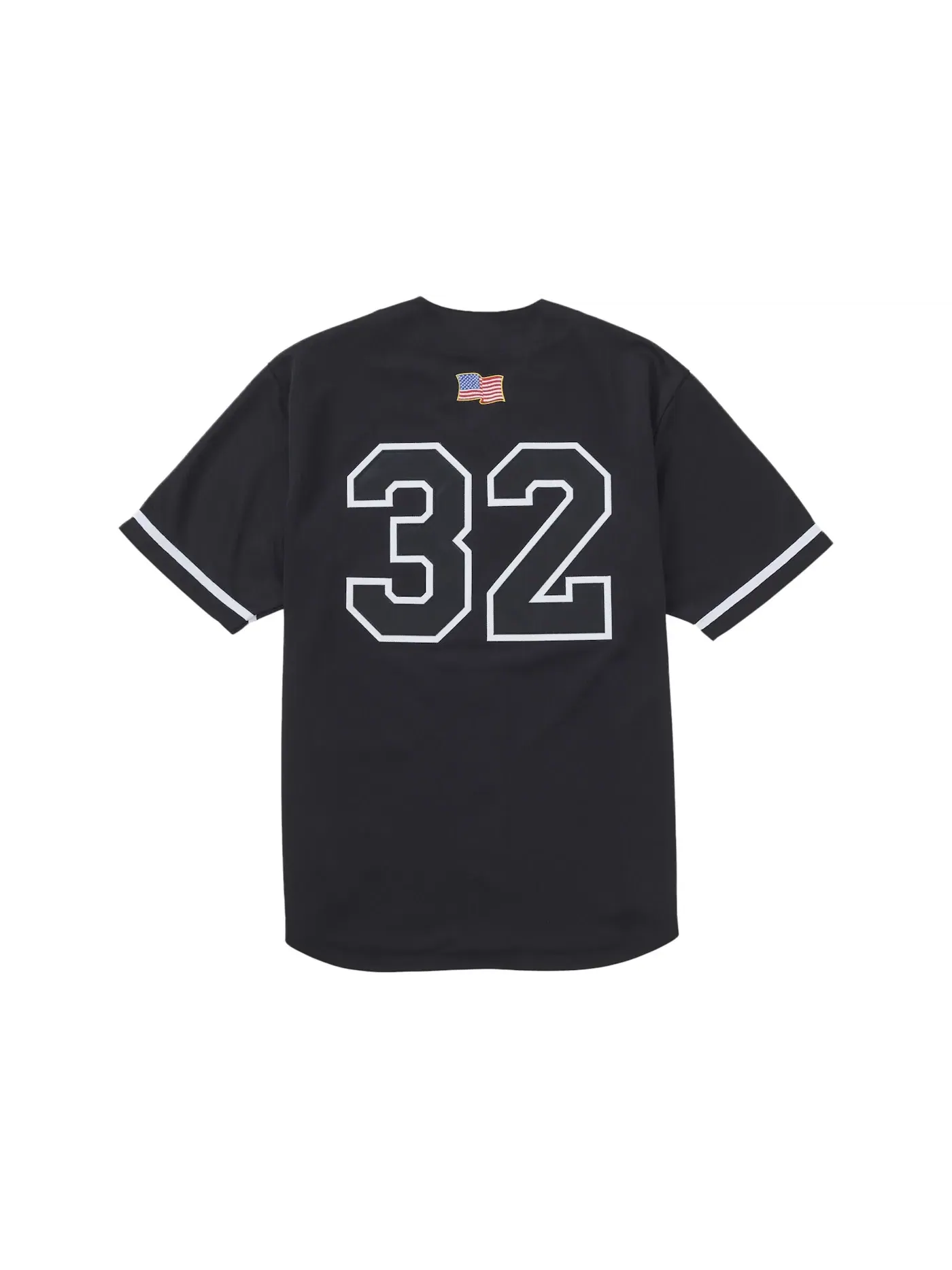 Мужская бейсбольная джерси с принтом Jersey Supreme — изображение 2 из 2, черный