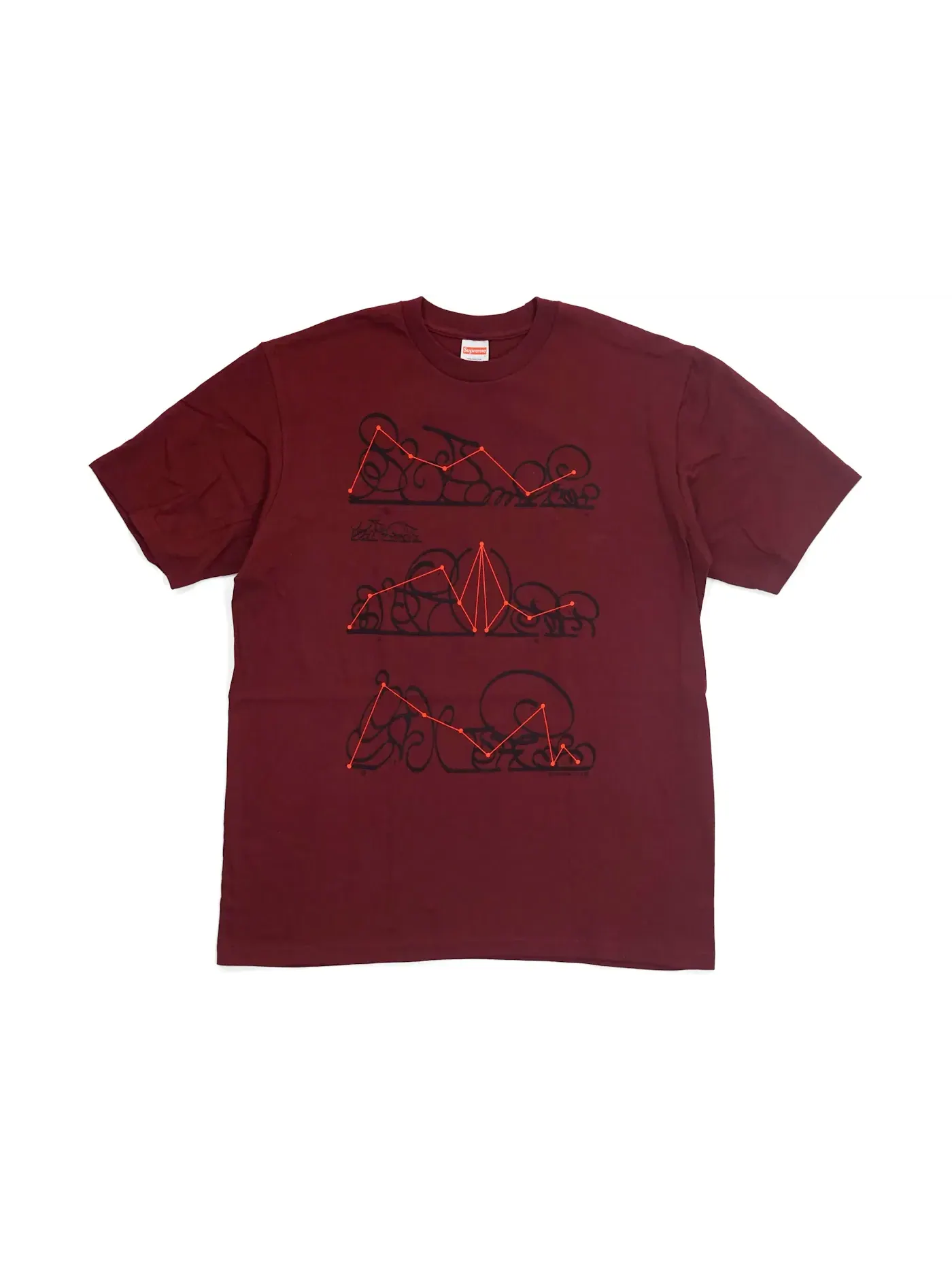 Мужская футболка Supreme Tee — изображение 1 из 1, бордовый