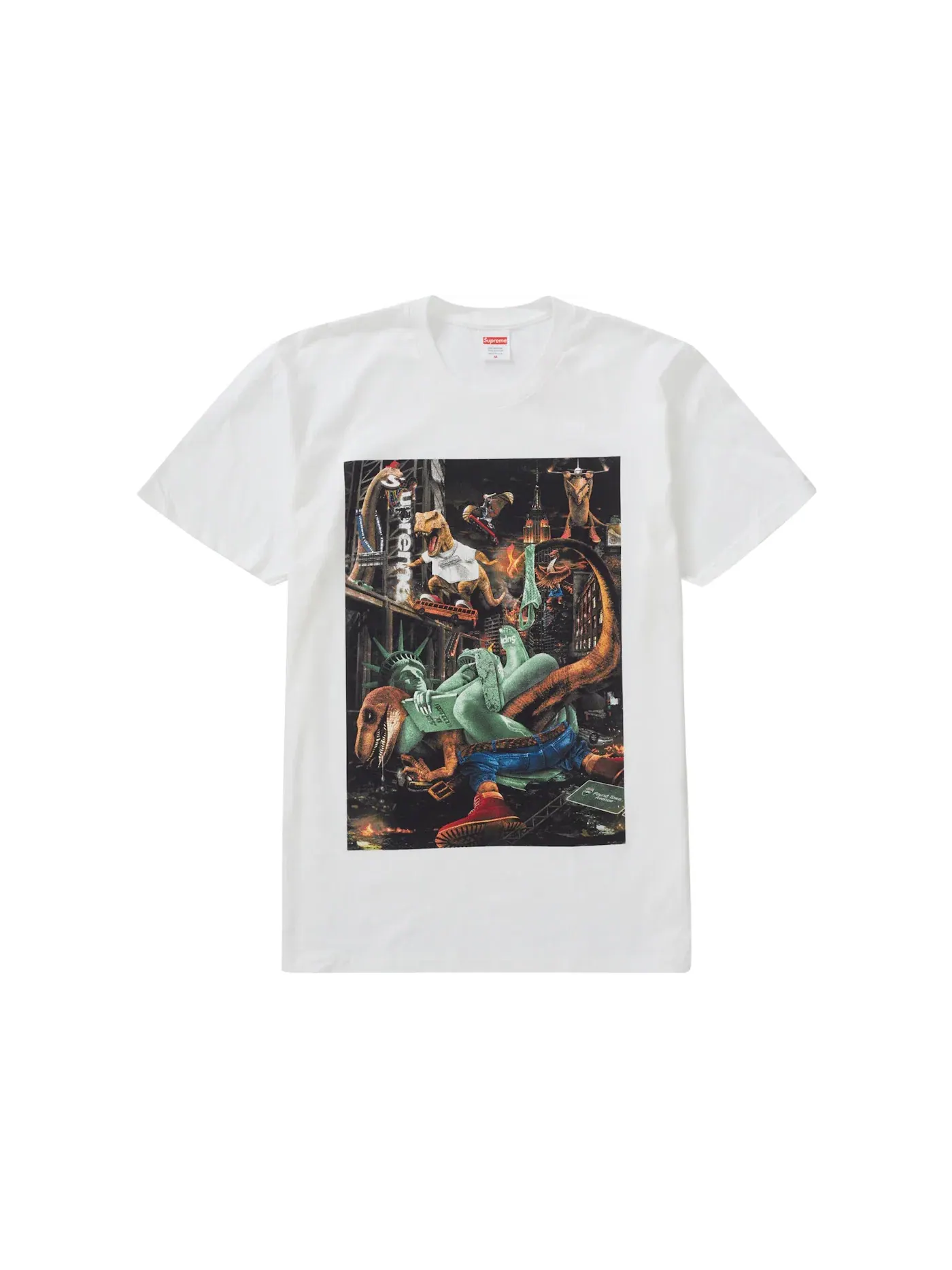 Мужская футболка с принтом Supreme Tee — изображение 1 из 1, белый
