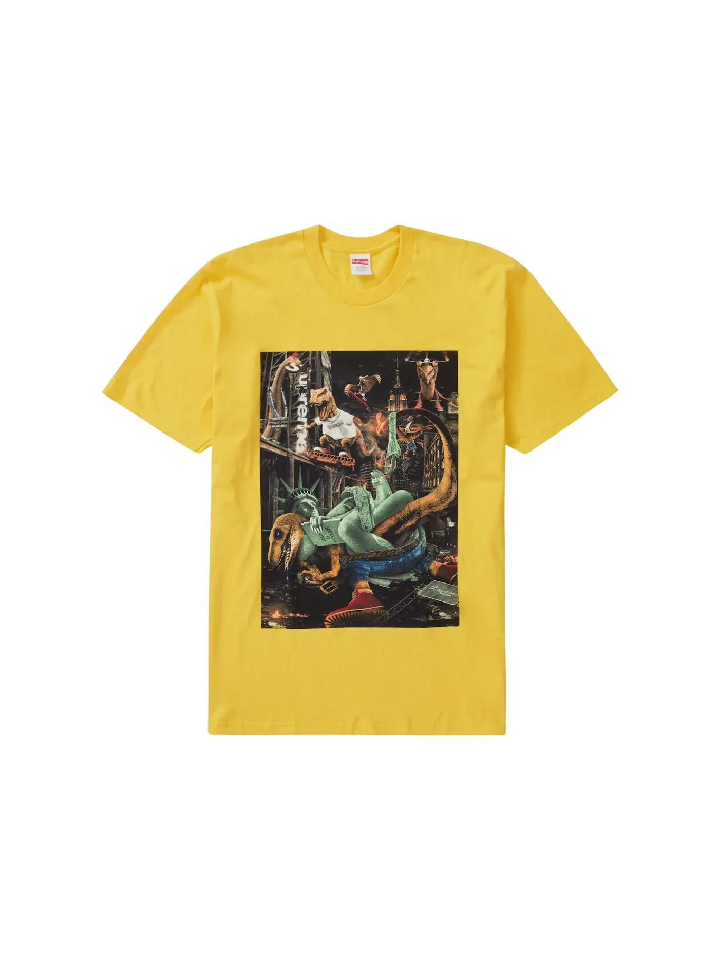 Мужская футболка с принтом Supreme Tee — изображение 1 из 1, желтый