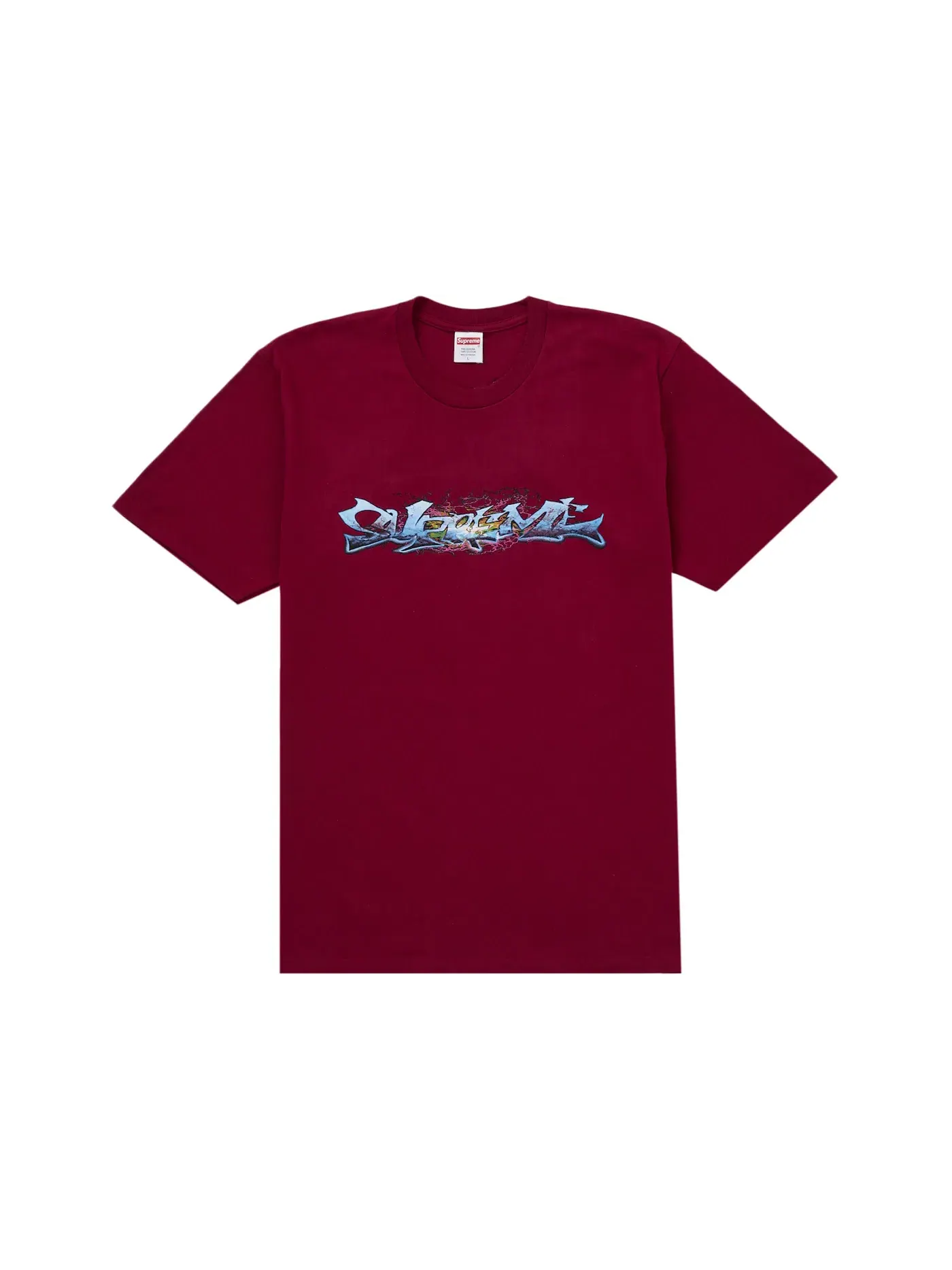 Мужская футболка с принтом Supreme Tee — изображение 2 из 2, красный