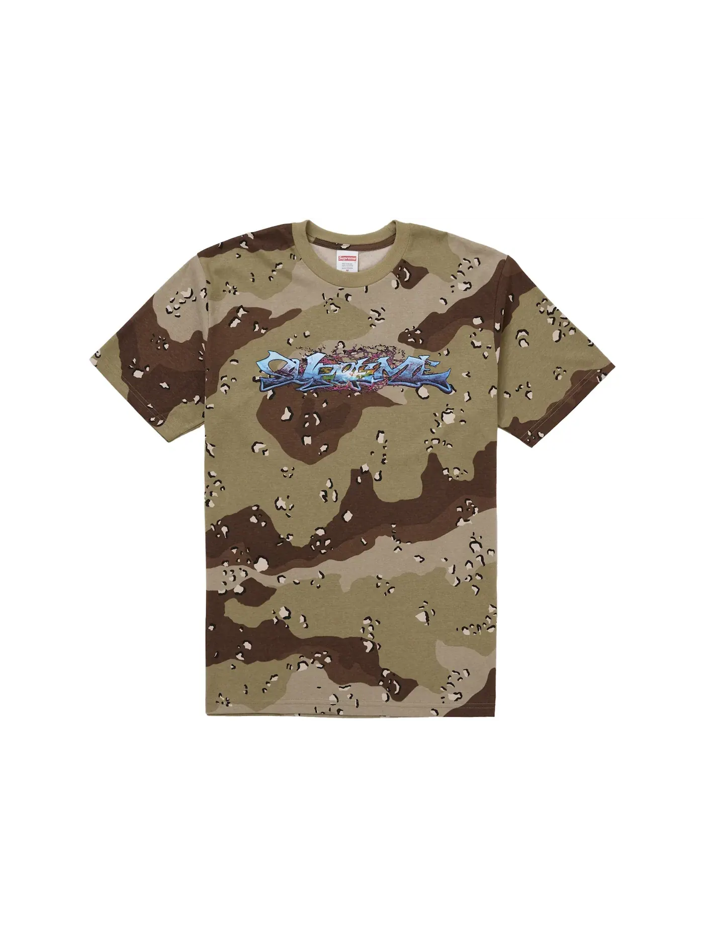 Мужская футболка с принтом Supreme Tee, Chocolate Chip Camo — изображение 2 из 2