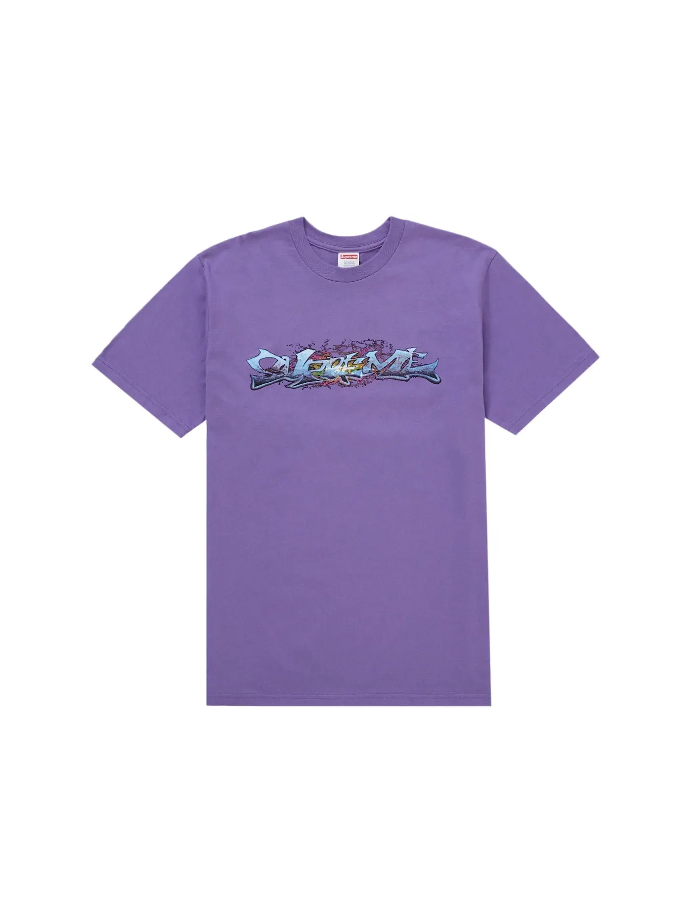 Мужская футболка с принтом Supreme Tee — изображение 2 из 2, фиолетовый