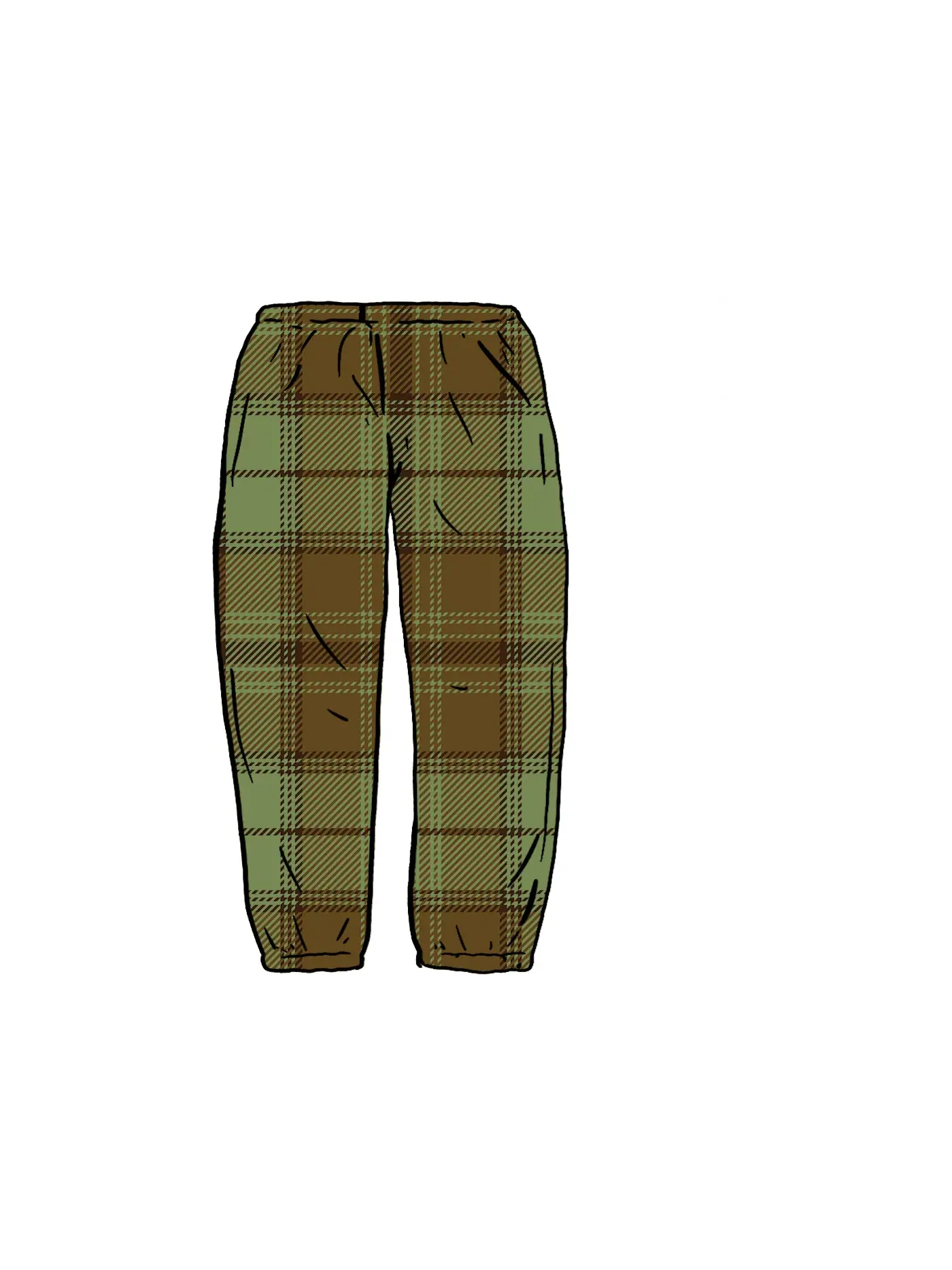 Мужские брюки из фланели Supreme Tartan Flannel Skate Pant — 1