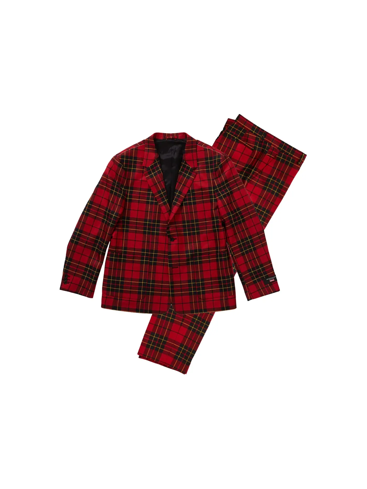 Мужской костюм из шерсти в клетку Supreme Suit — изображение 1 из 6, красный