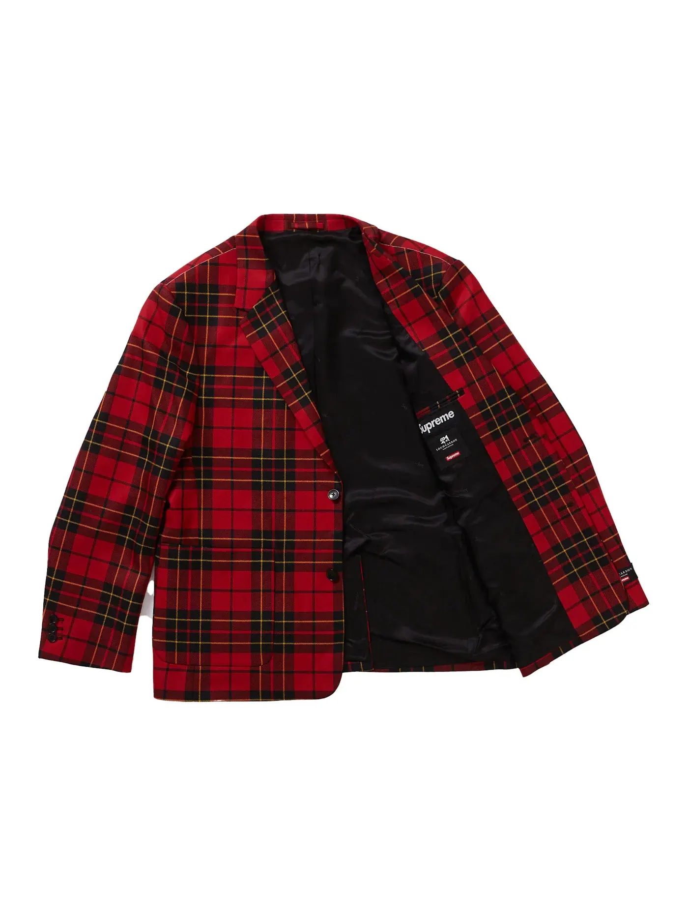 Мужской костюм из шерсти в клетку Supreme Suit — изображение 3 из 6, красный