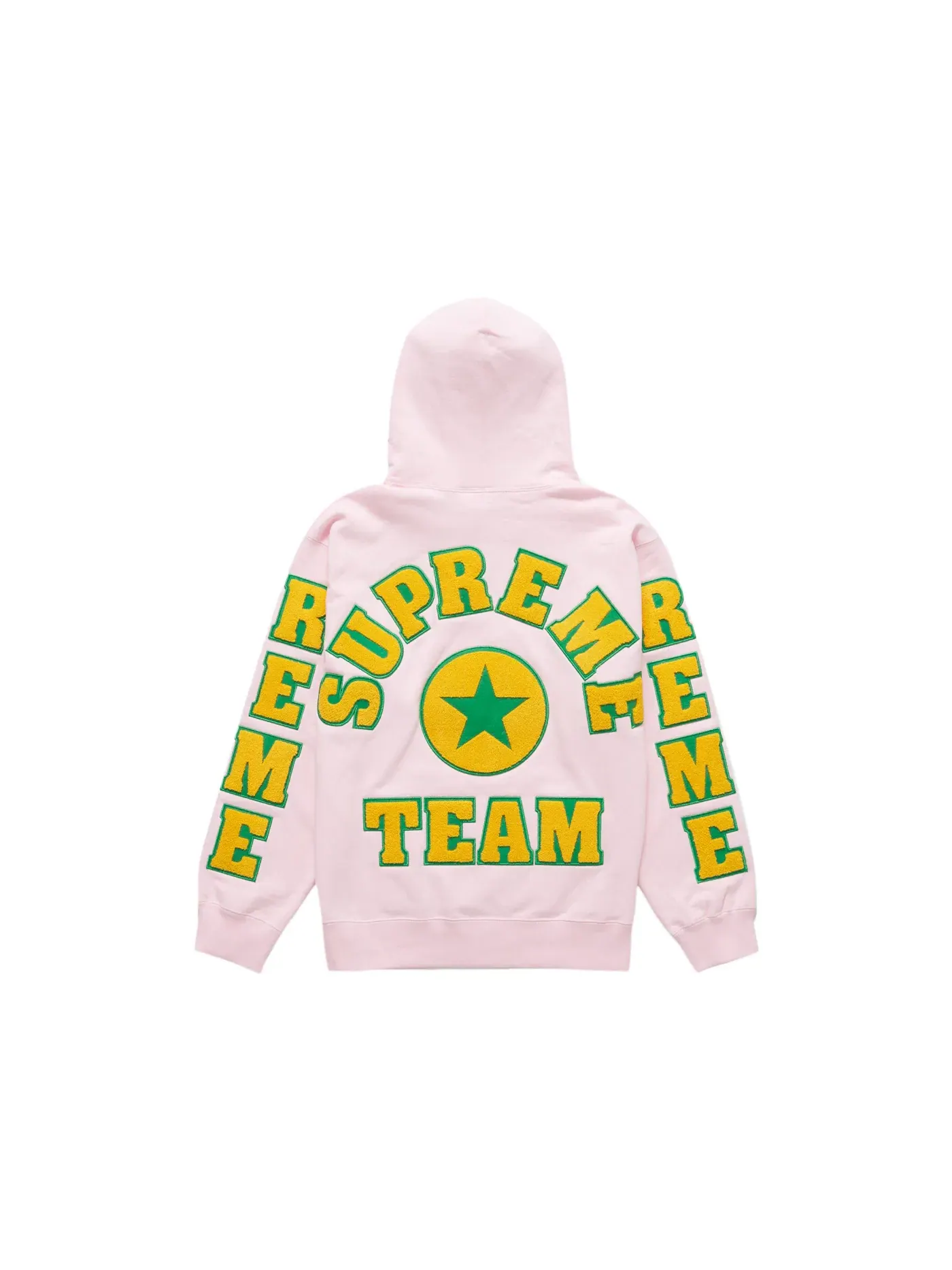 Мужской свитшот с капюшоном из велюра Supreme Supreme Team Chenille — изображение 2 из 2, розовый