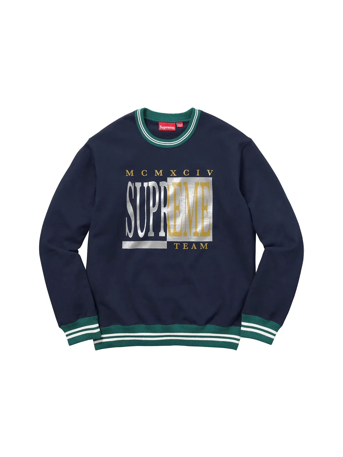 Мужской свитшот с круглым вырезом Supreme Crewneck — изображение 1 из 1, темно-синий