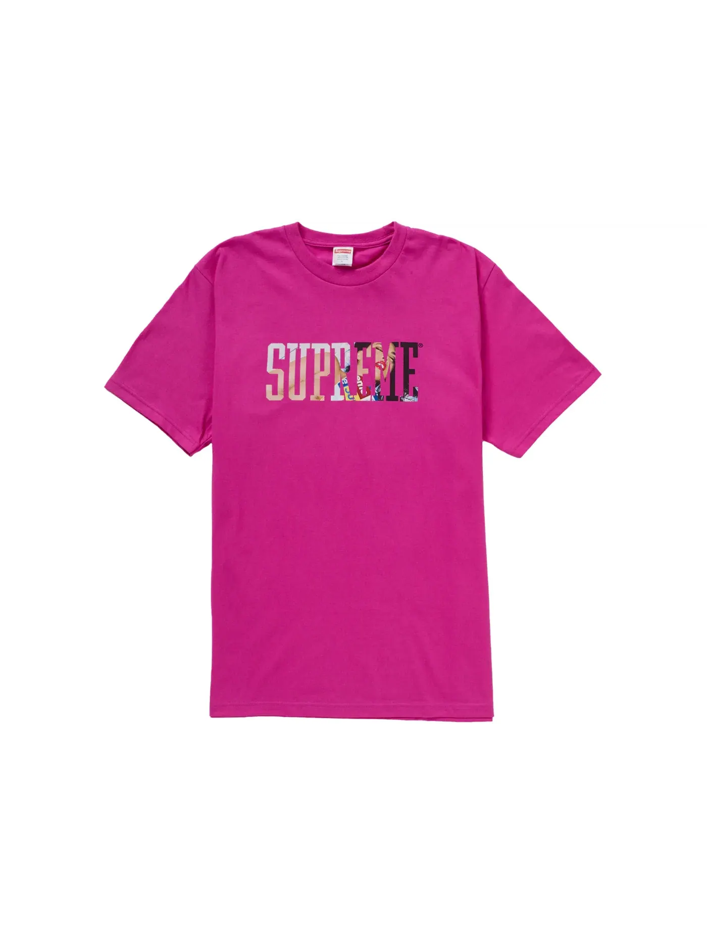Мужская футболка с принтом Supreme Tera Patrick Collegiate Tee — изображение 1 из 1, маджента