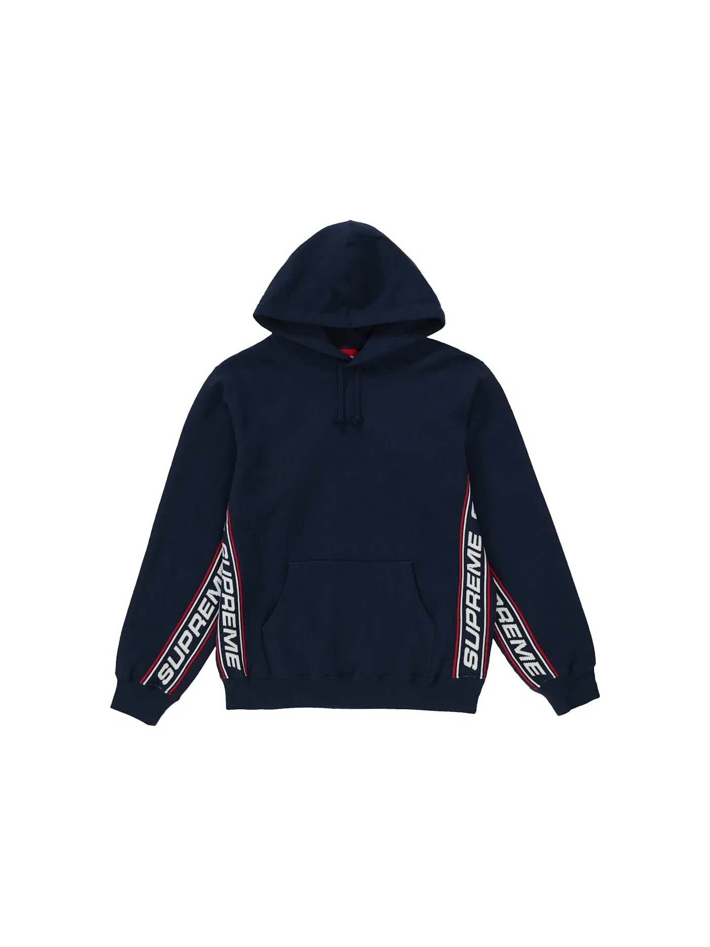 Мужская худи с принтом Hooded Sweatshirt Supreme — изображение 1 из 1, темно-синий