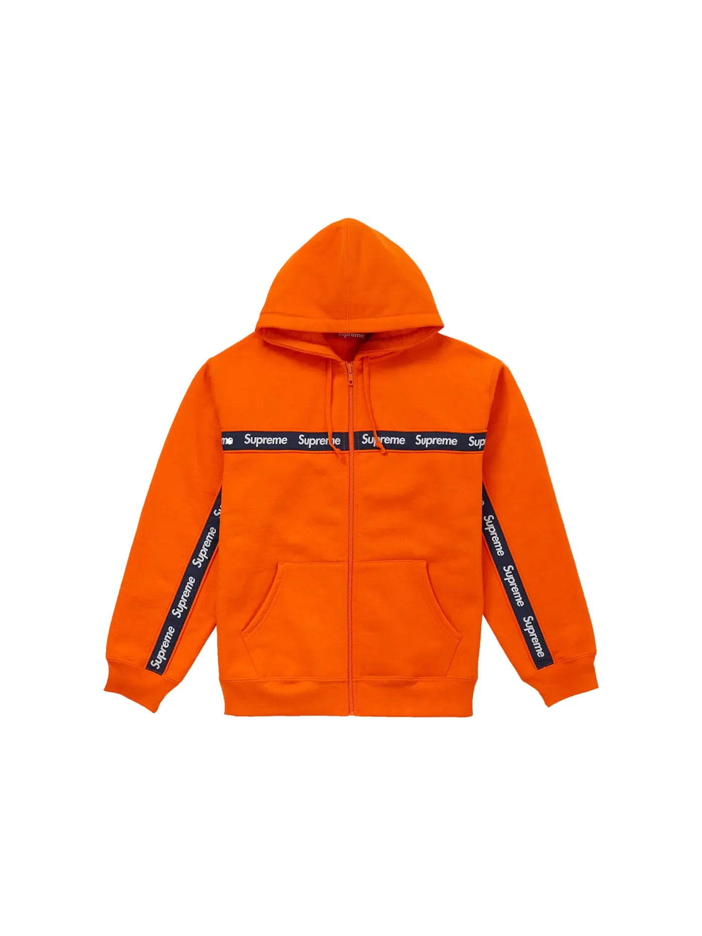 Мужская худи с принтом Supreme Hooded Sweatshirt — изображение 1 из 1, оранжевый