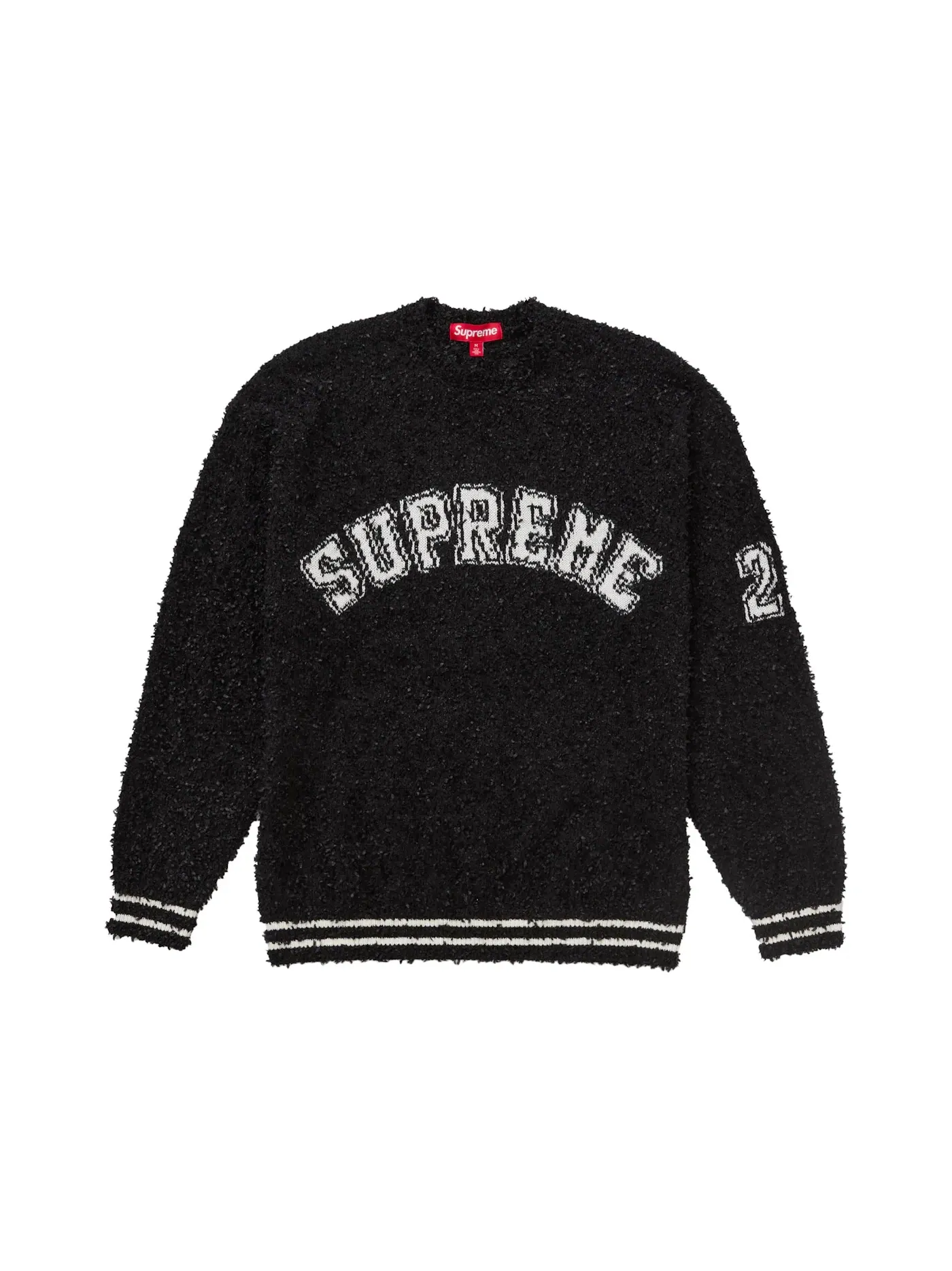 Мужской свитер с текстурой Supreme — изображение 1 из 2, черный