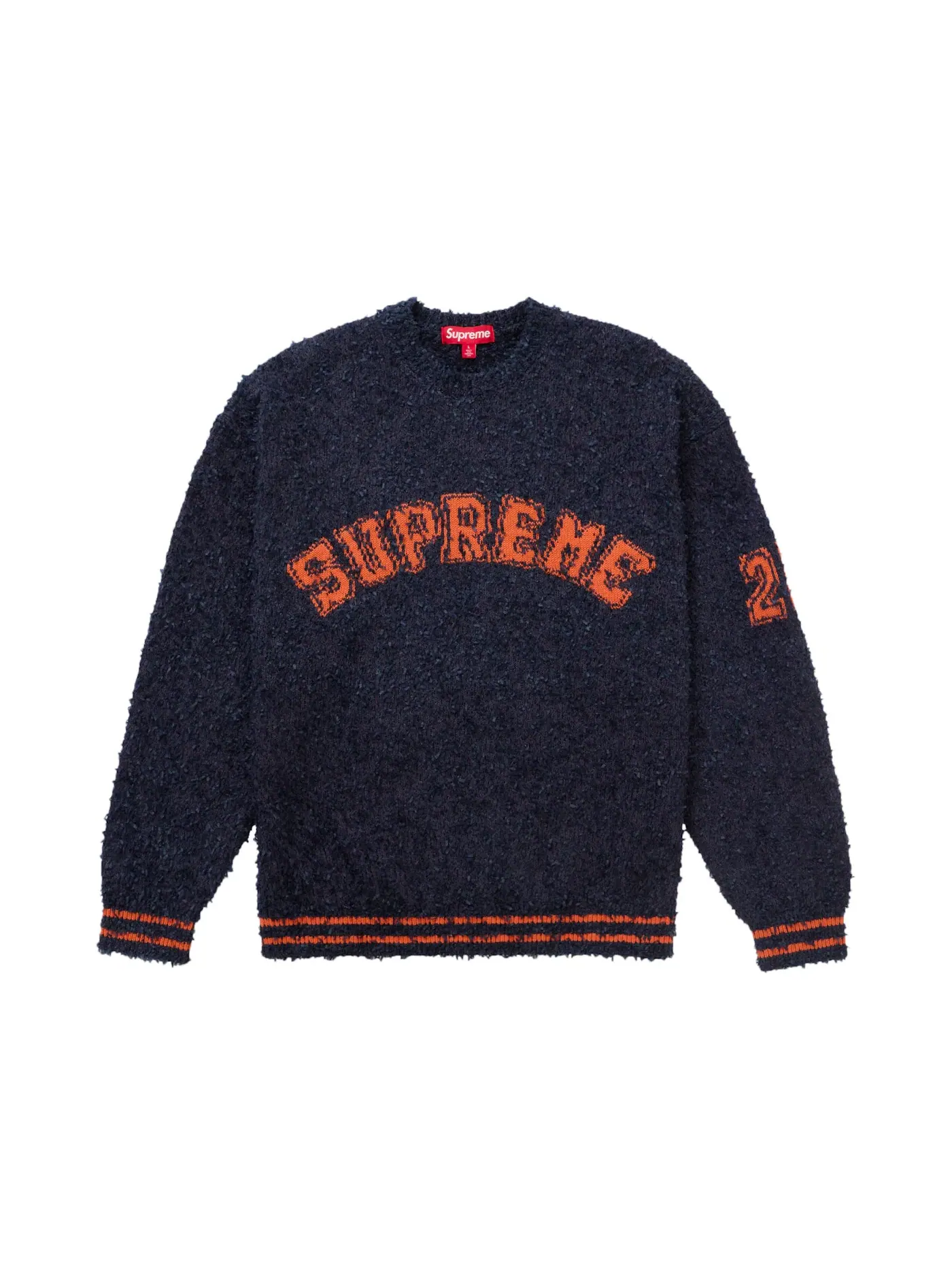 Мужской свитер с фактурной вязкой Supreme