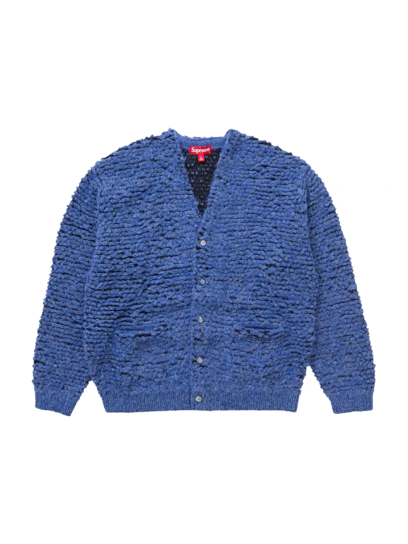 Мужской кардиган фактурный вязаный Supreme Cardigan — изображение 1 из 2, синий