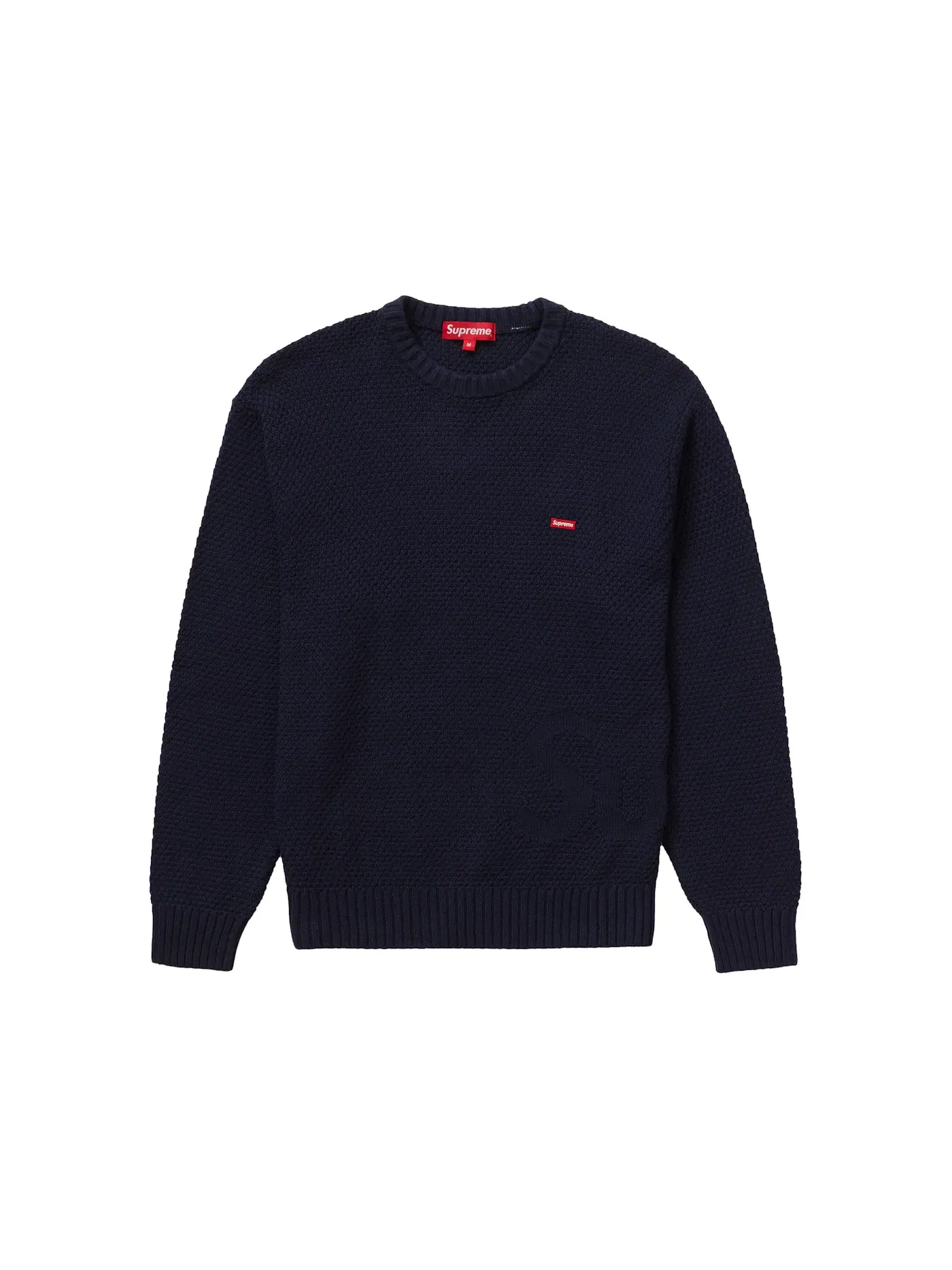 Мужской свитер с фактурой Supreme Navy — изображение 1 из 2