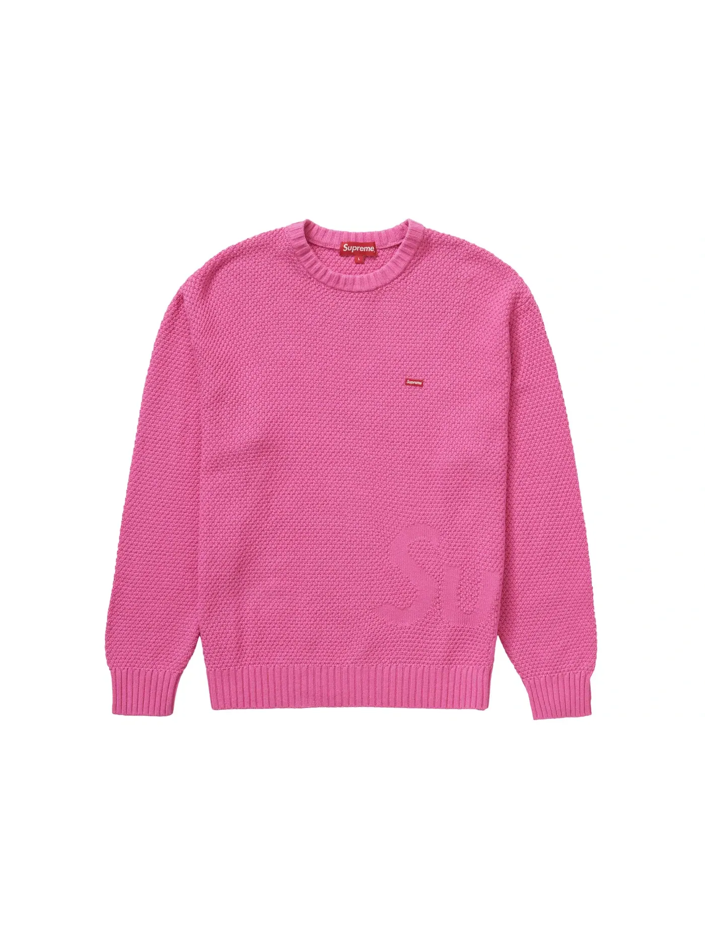 Мужской свитер с текстурой Small Box Pink Supreme — изображение 1 из 2