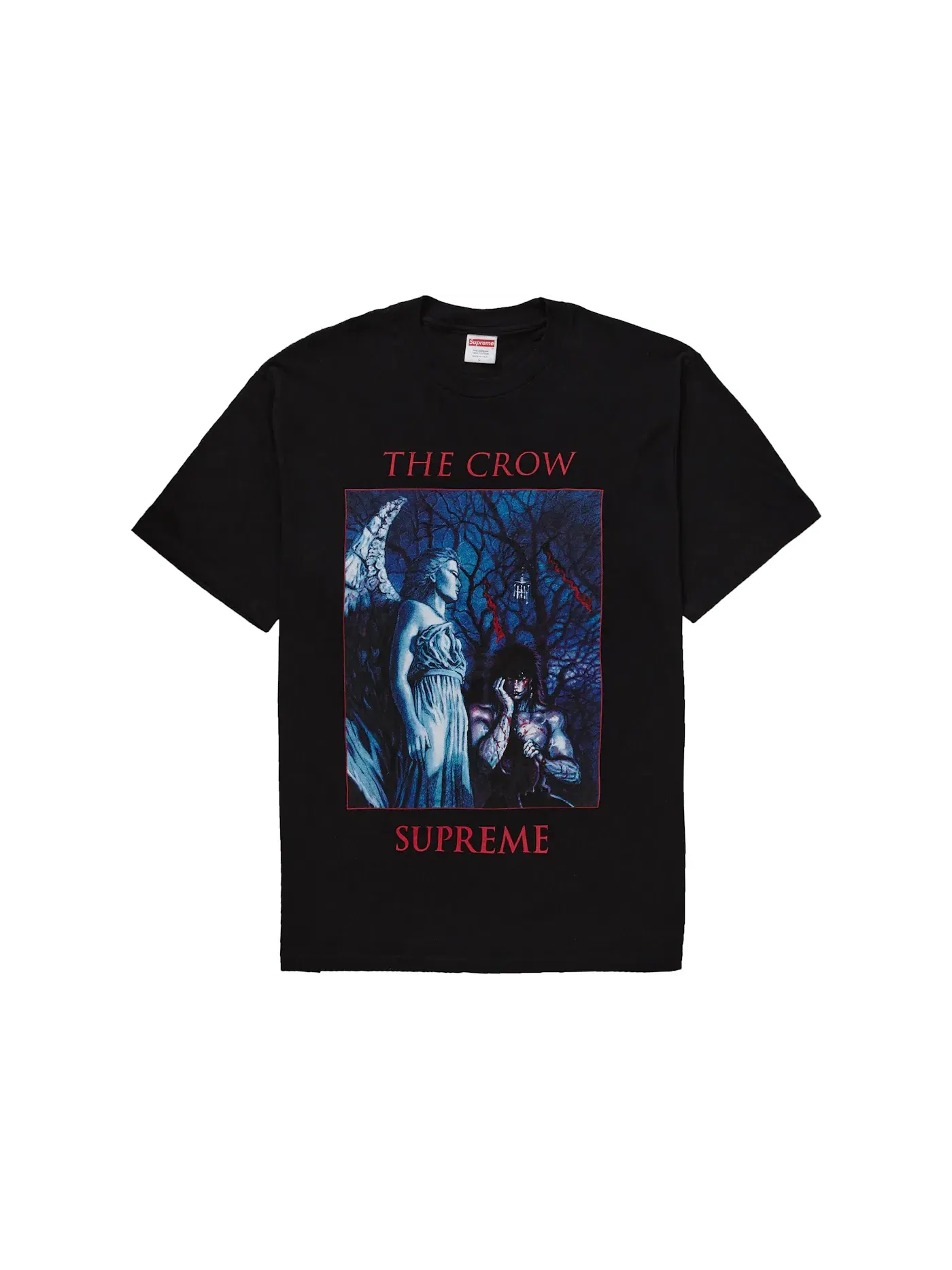 Мужская футболка с принтом The Crow Supreme — изображение 1 из 1, черный