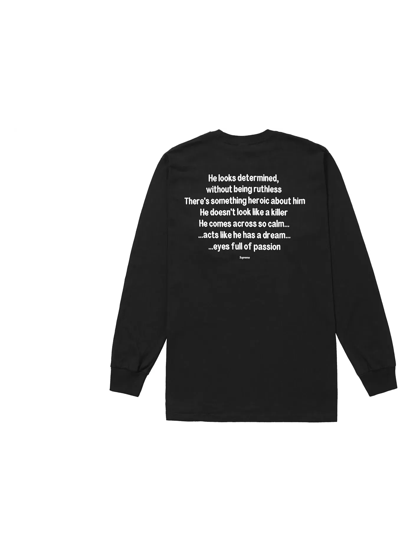 Мужская футболка с длинным рукавом с принтом Supreme Tee — изображение 2 из 2, черный