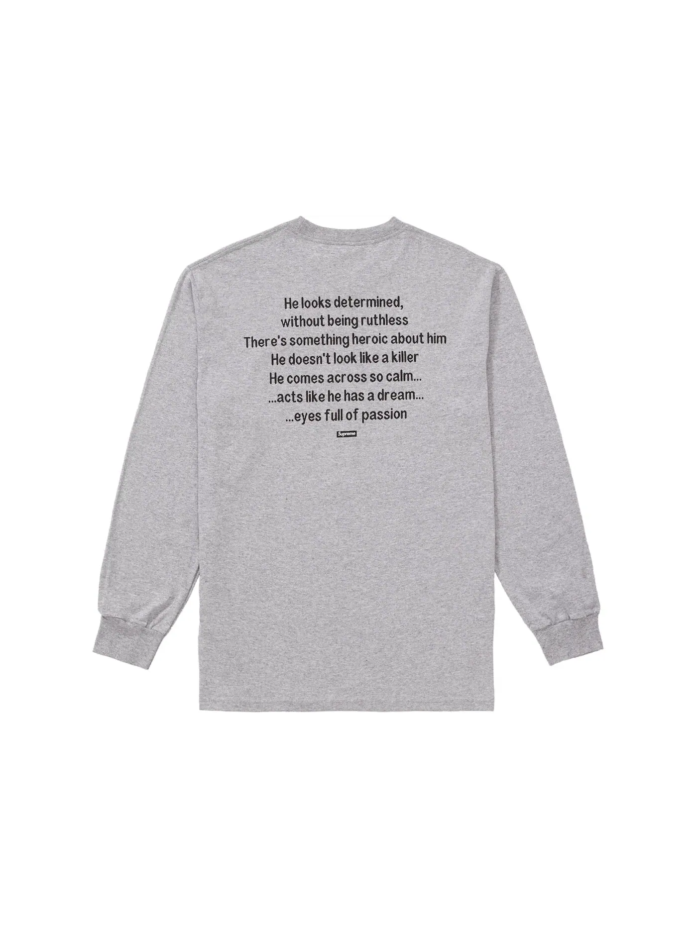 Мужская футболка с длинным рукавом Supreme The Killer L/S Tee — изображение 2 из 2, серый