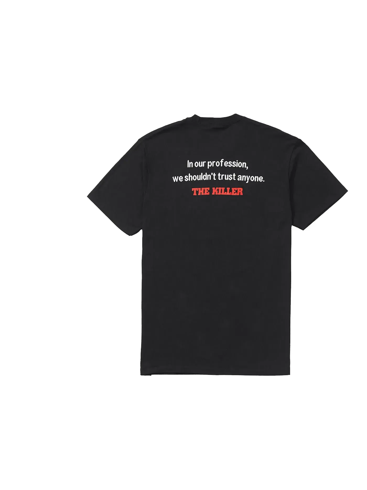 Мужская футболка с принтом Supreme The Killer Trust Tee — изображение 2 из 2, черный