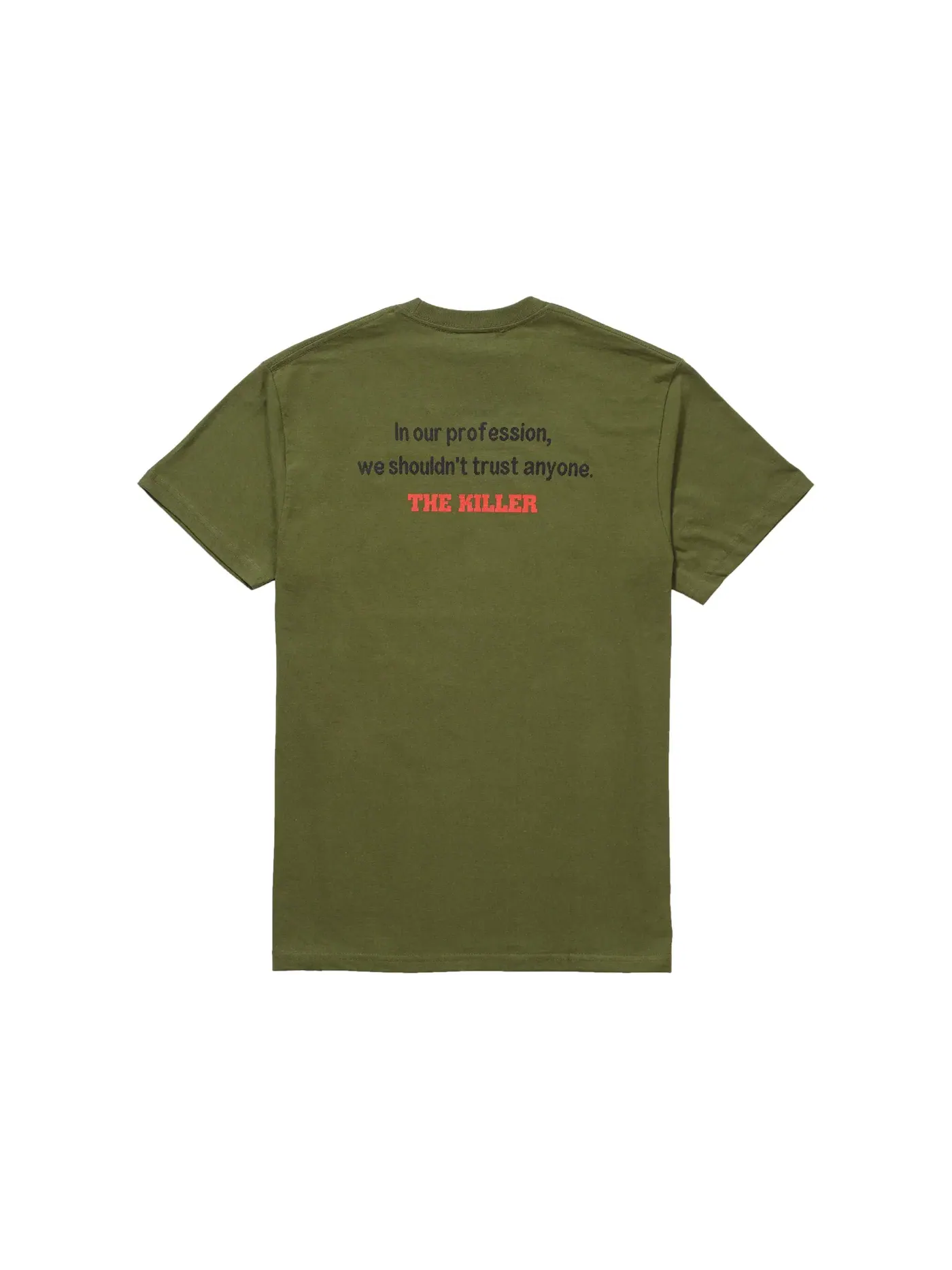Мужская футболка с принтом The Killer Trust Tee Supreme — изображение 2 из 2, оливковый
