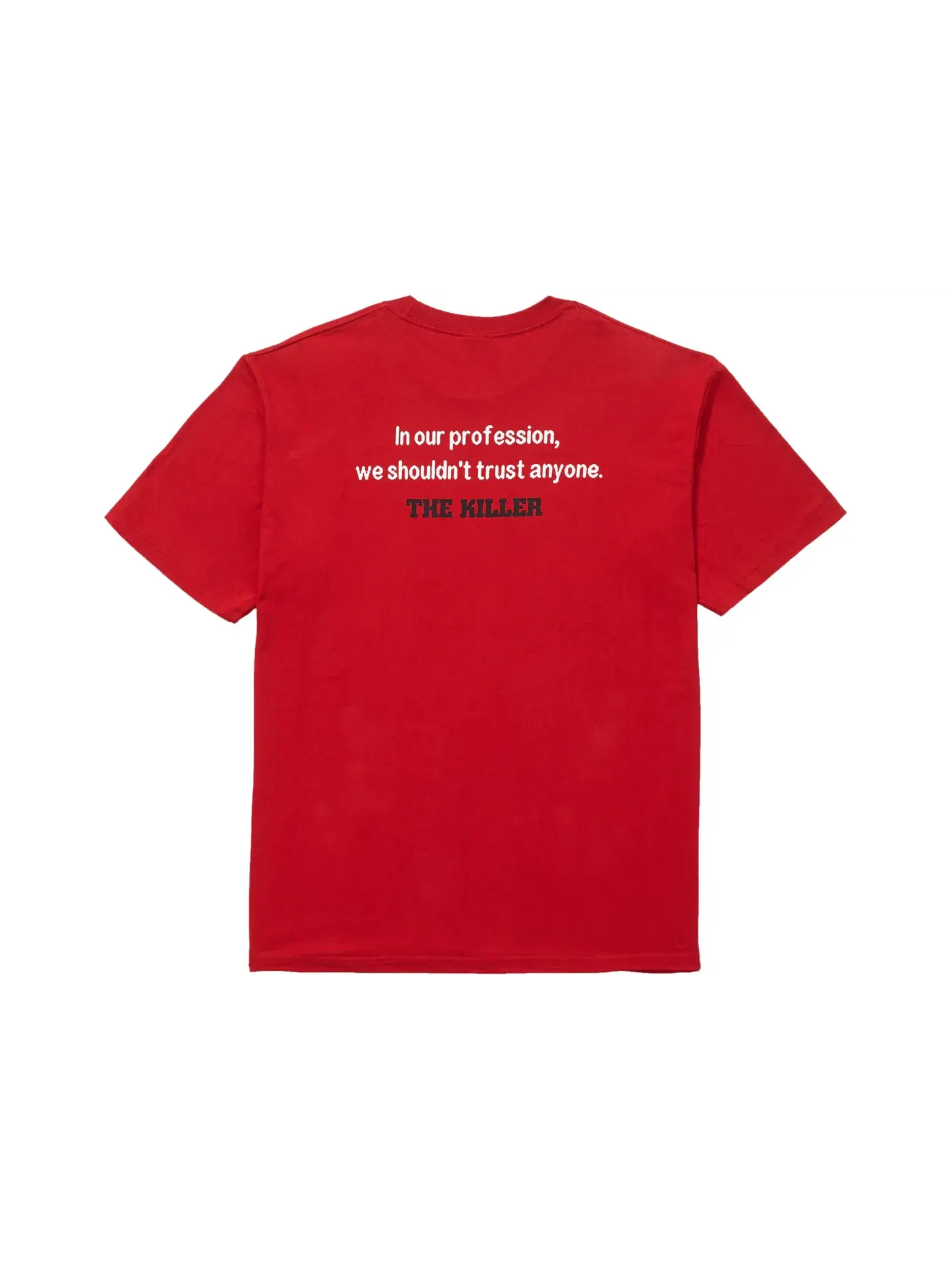 Мужская футболка с принтом Supreme The Killer Trust Tee — изображение 2 из 2, красный