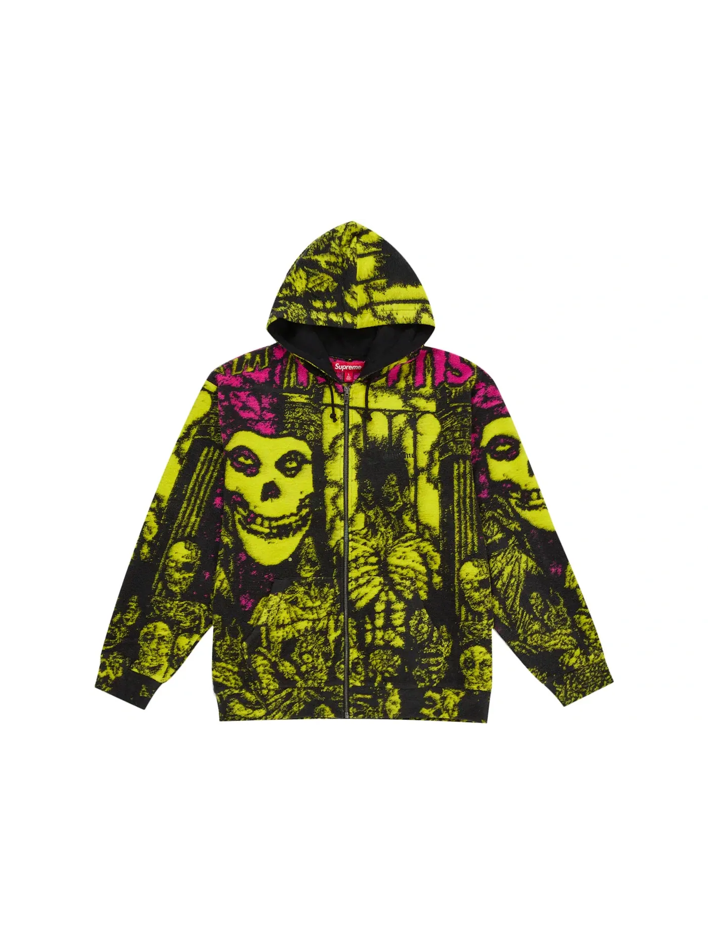 Мужской свитер с принтом The Misfits Zip Up Hooded Sweater Supreme — изображение 1 из 2, мульти