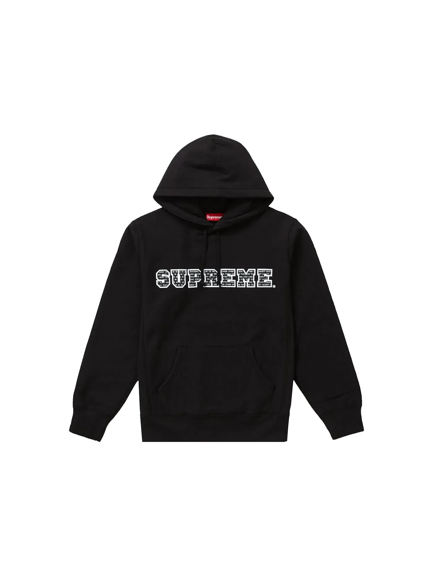 Мужской свитшот с капюшоном Hooded Sweatshirt Supreme — изображение 1 из 1, черный
