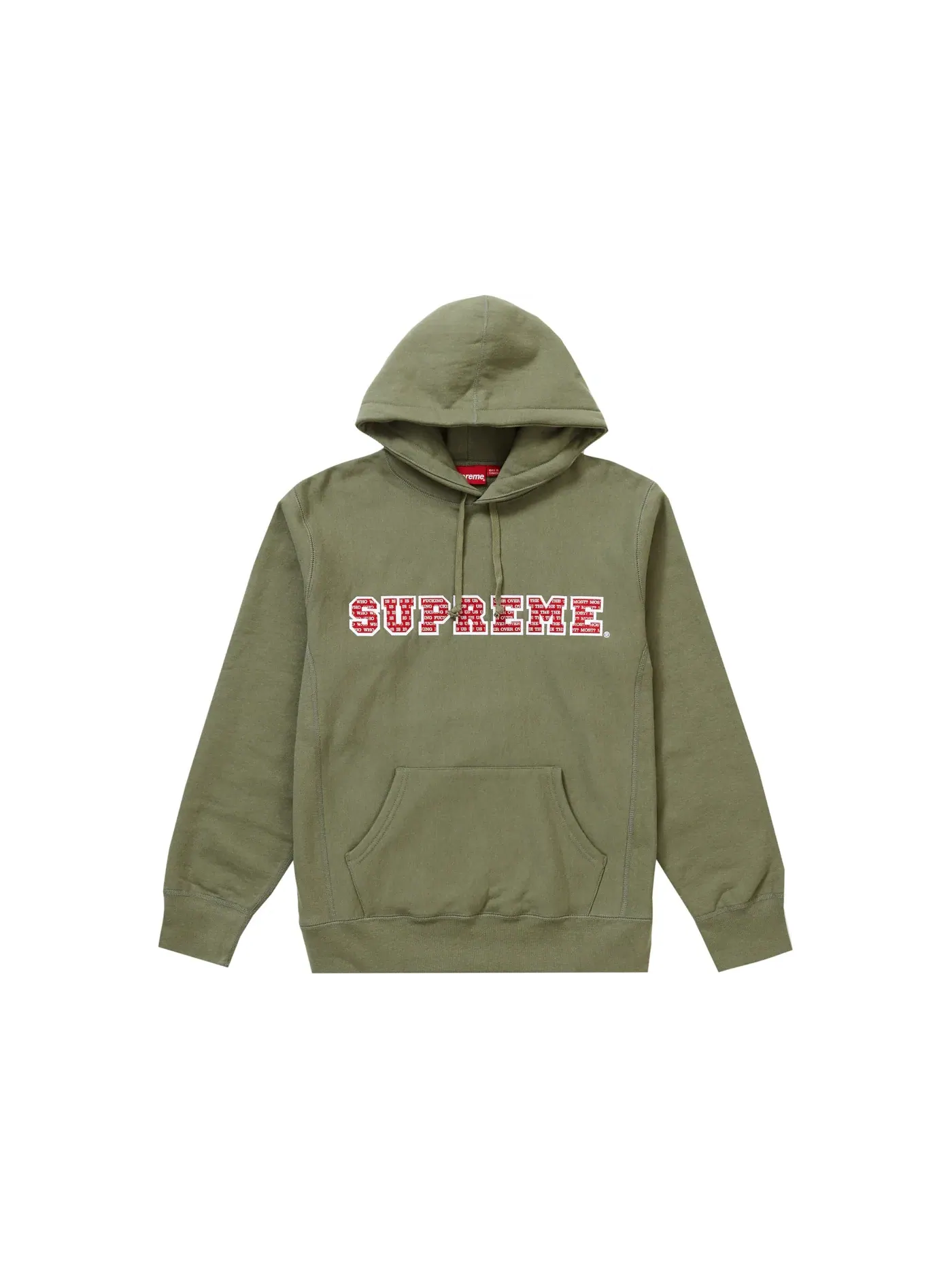 Мужская худи с капюшоном Supreme Hooded Sweatshirt — изображение 1 из 1, светлый оливковый