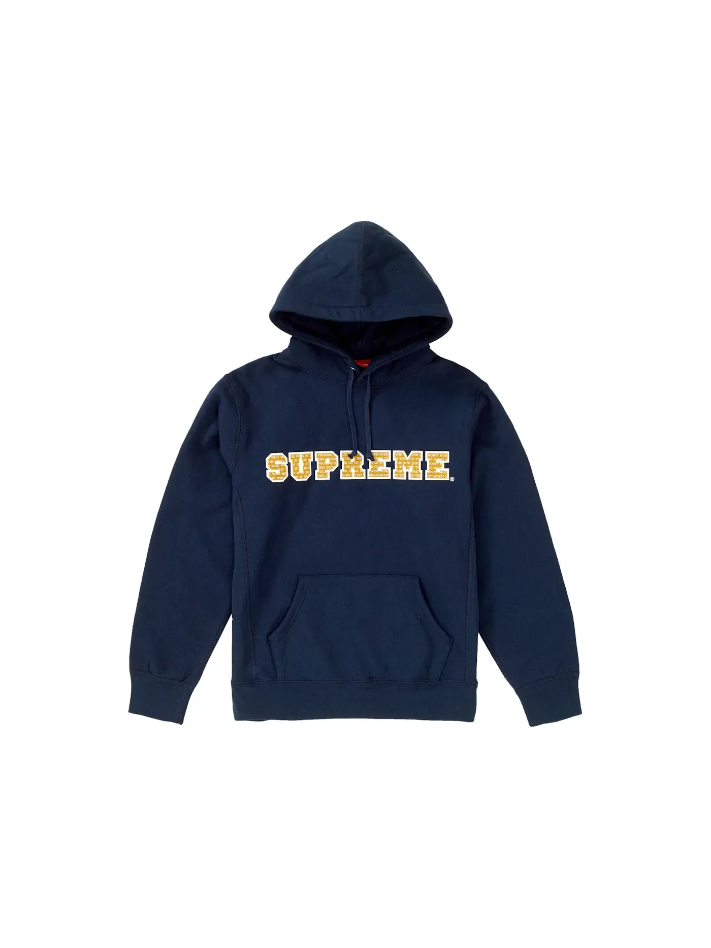 Мужской свитшот с капюшоном Supreme Hooded Sweatshirt — изображение 1 из 1, темно-синий