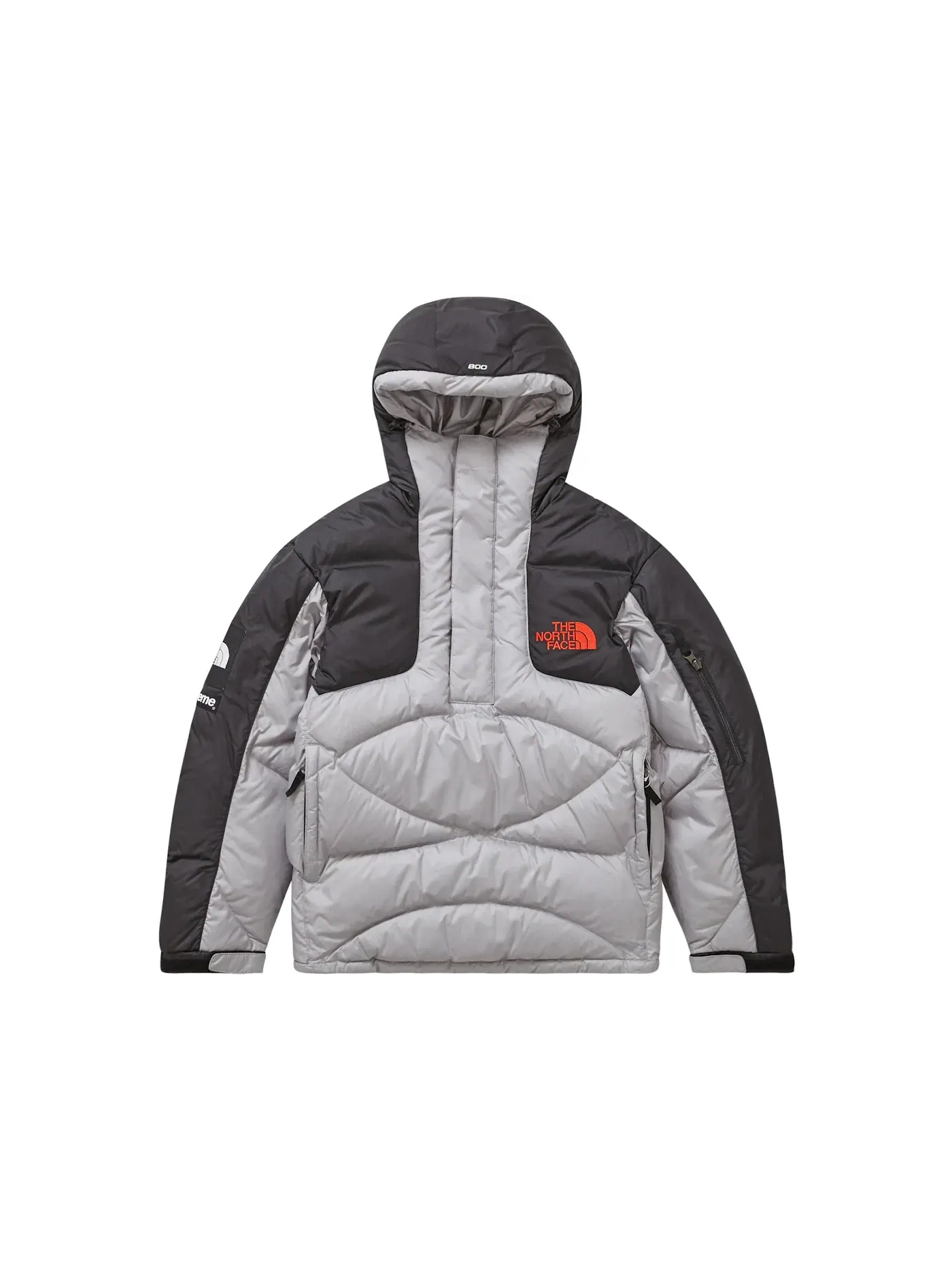 Мужская куртка-пуловер с наполнителем 800-Fill Half Zip Hooded Pullover Supreme — изображение 1 из 3, серый