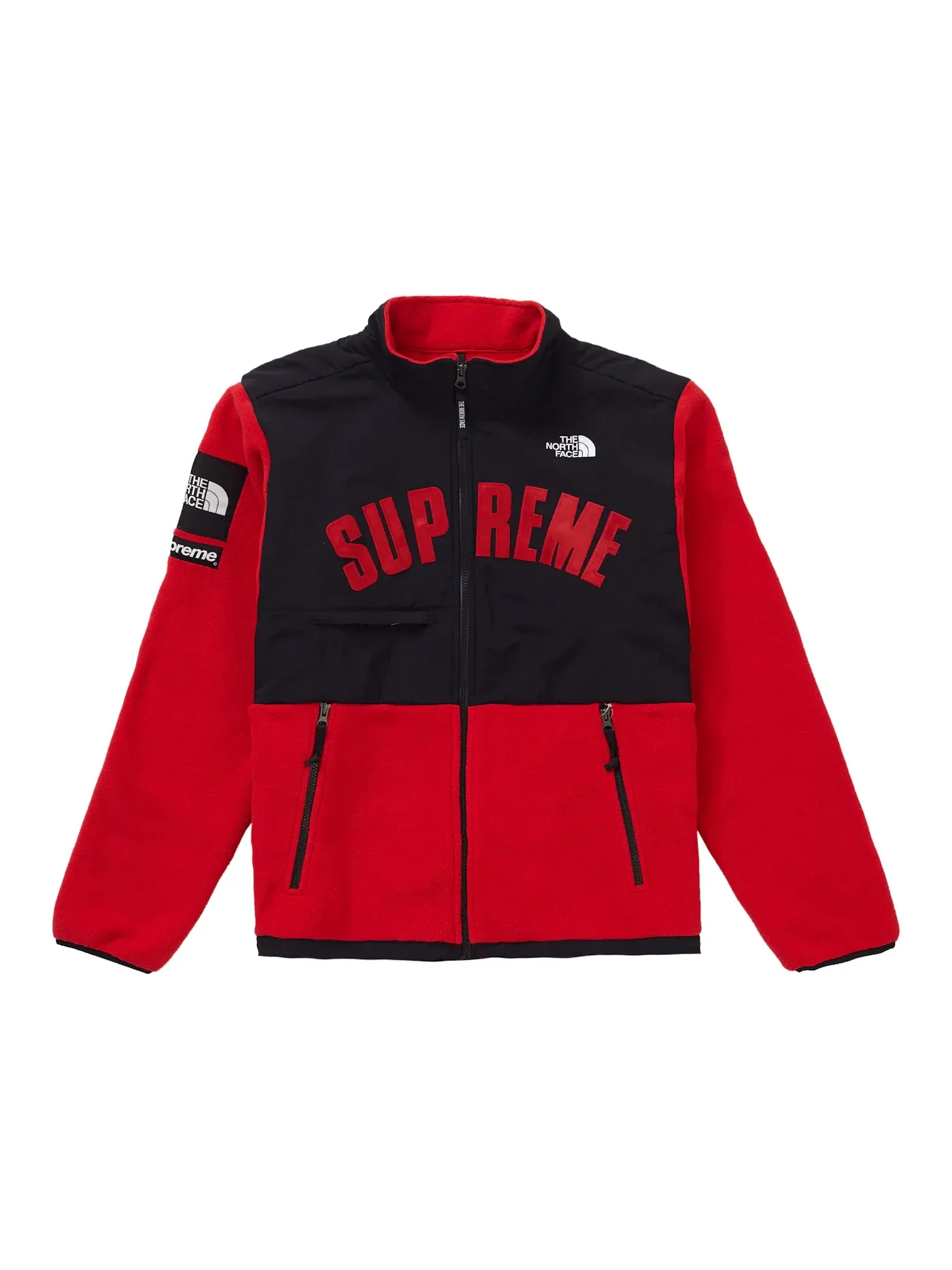 Мужская флисовая куртка Arc Logo Denali с принтом Supreme The North Face — изображение 1 из 2, красный
