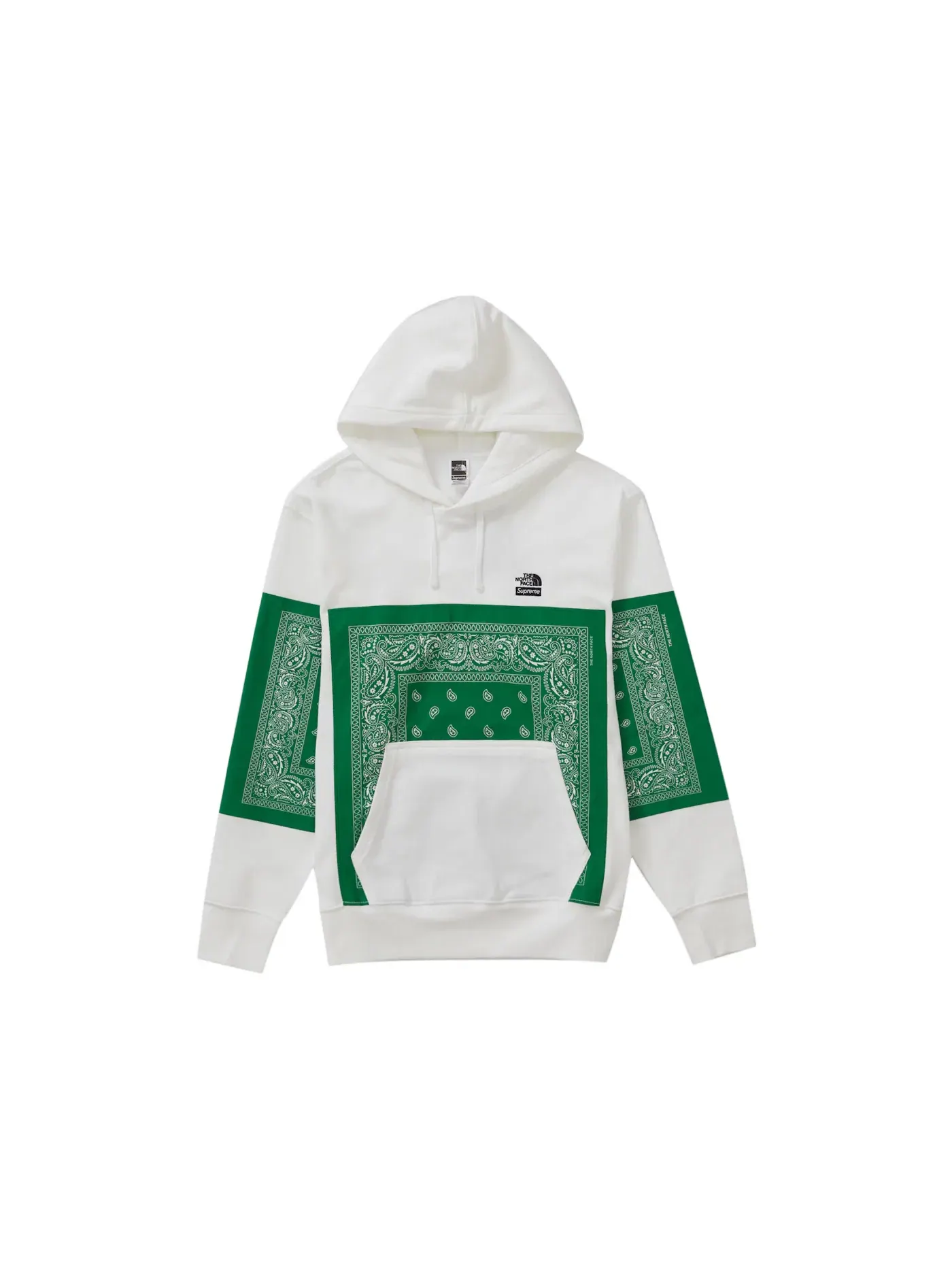 Мужская худи с принтом Supreme The North Face Bandana Hooded Sweatshirt — изображение 1 из 1, белый