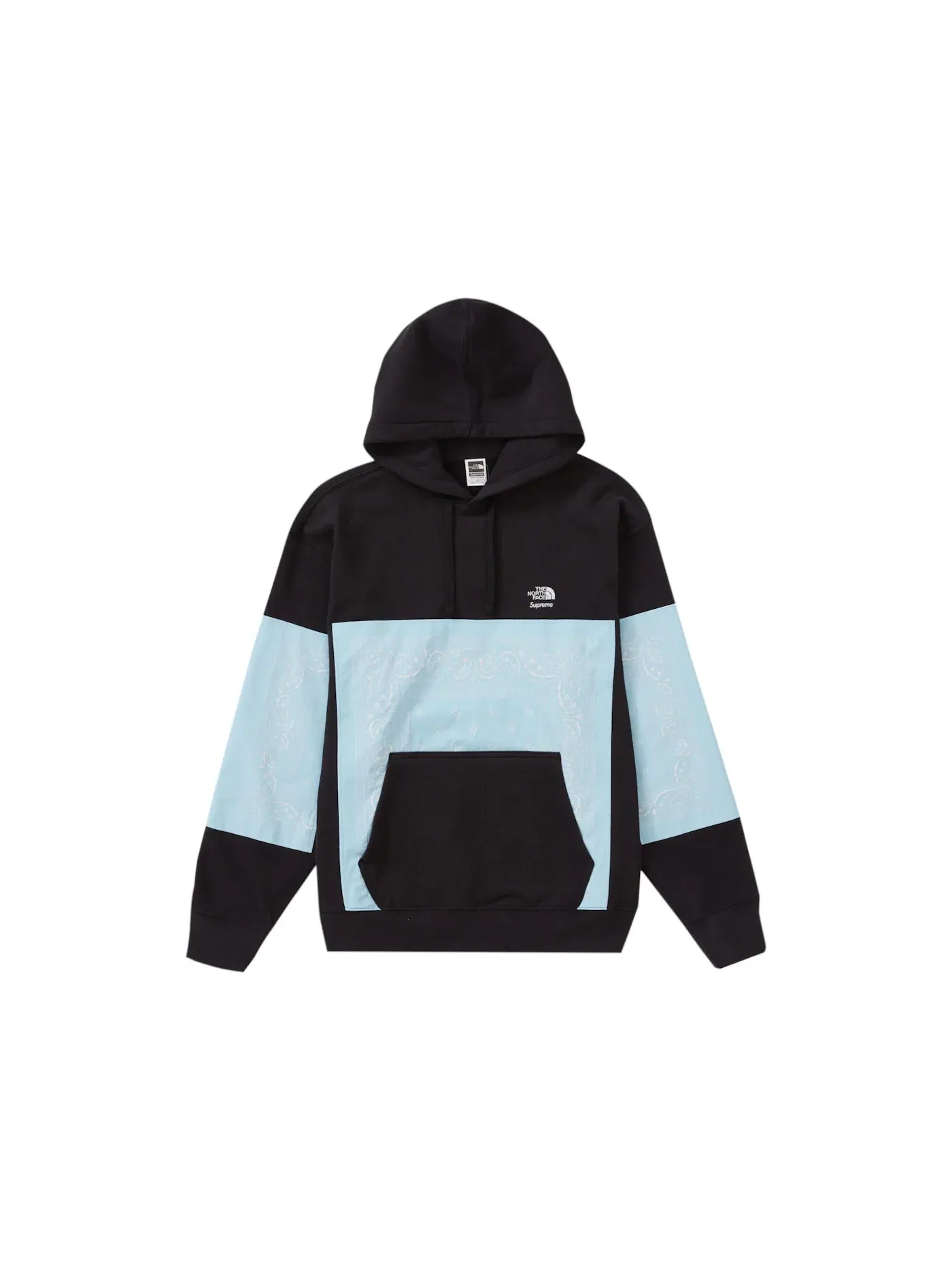 Мужская худи с длинным рукавом Supreme The North Face Bandana Hooded Sweatshirt — изображение 1 из 2, черный