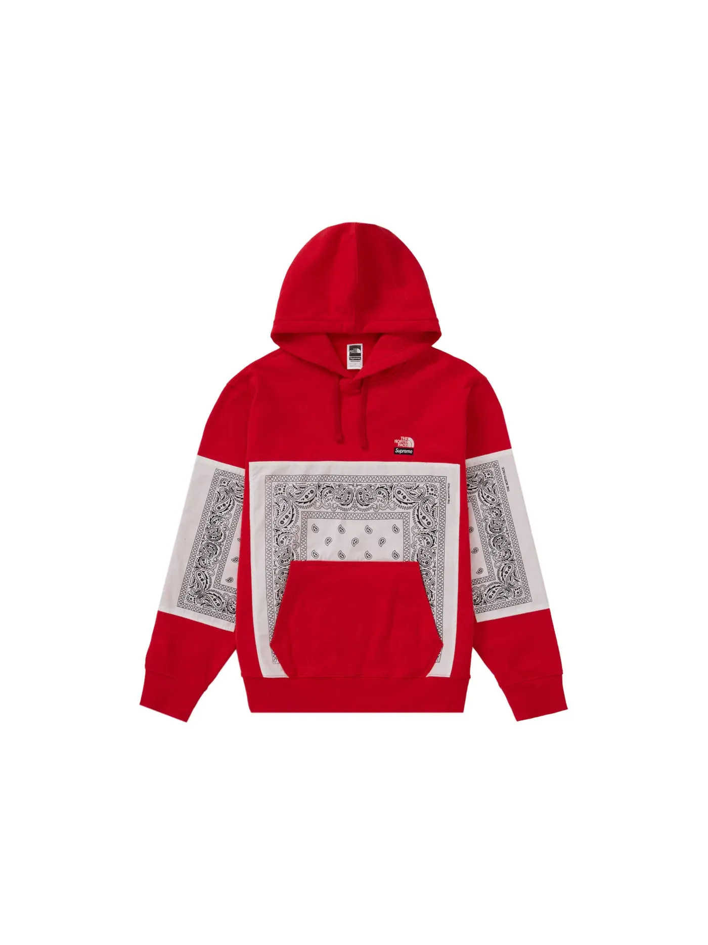 Мужской худи с принтом The North Face Bandana Supreme — изображение 1 из 2, красный