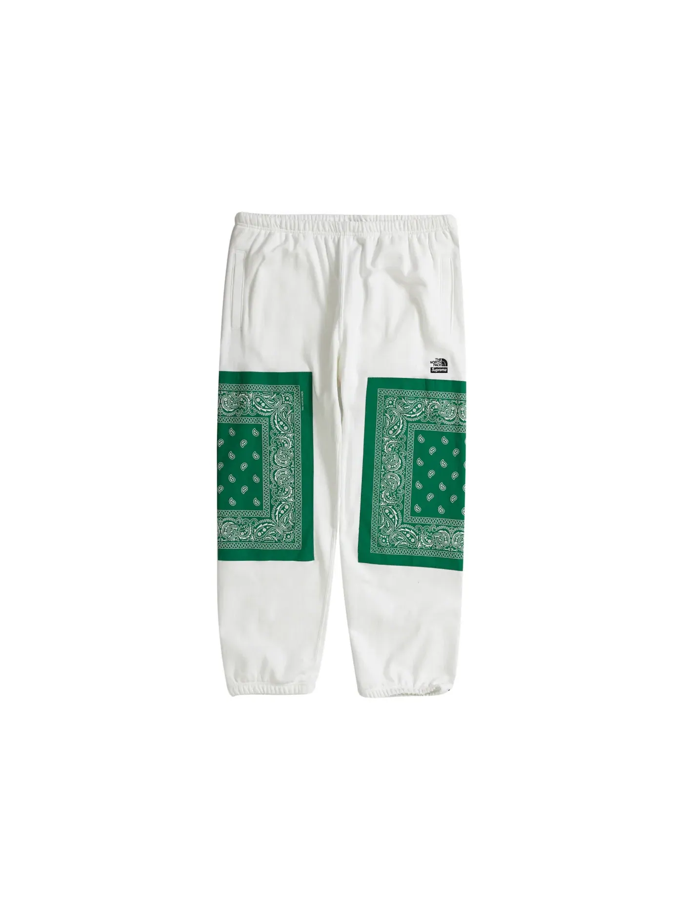 Мужские спортивные штаны с принтом The North Face Bandana Supreme — изображение 1 из 2, белый