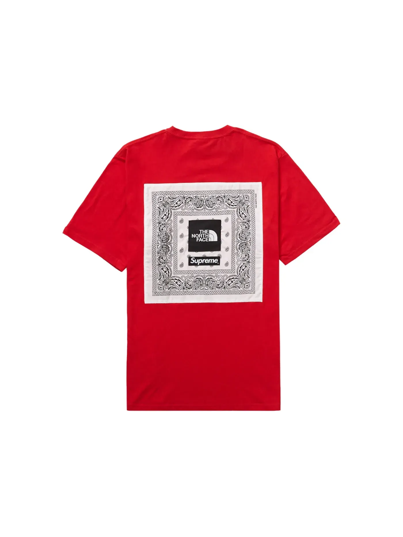 Мужская футболка с принтом Supreme The North Face Tee — изображение 1 из 2, красный