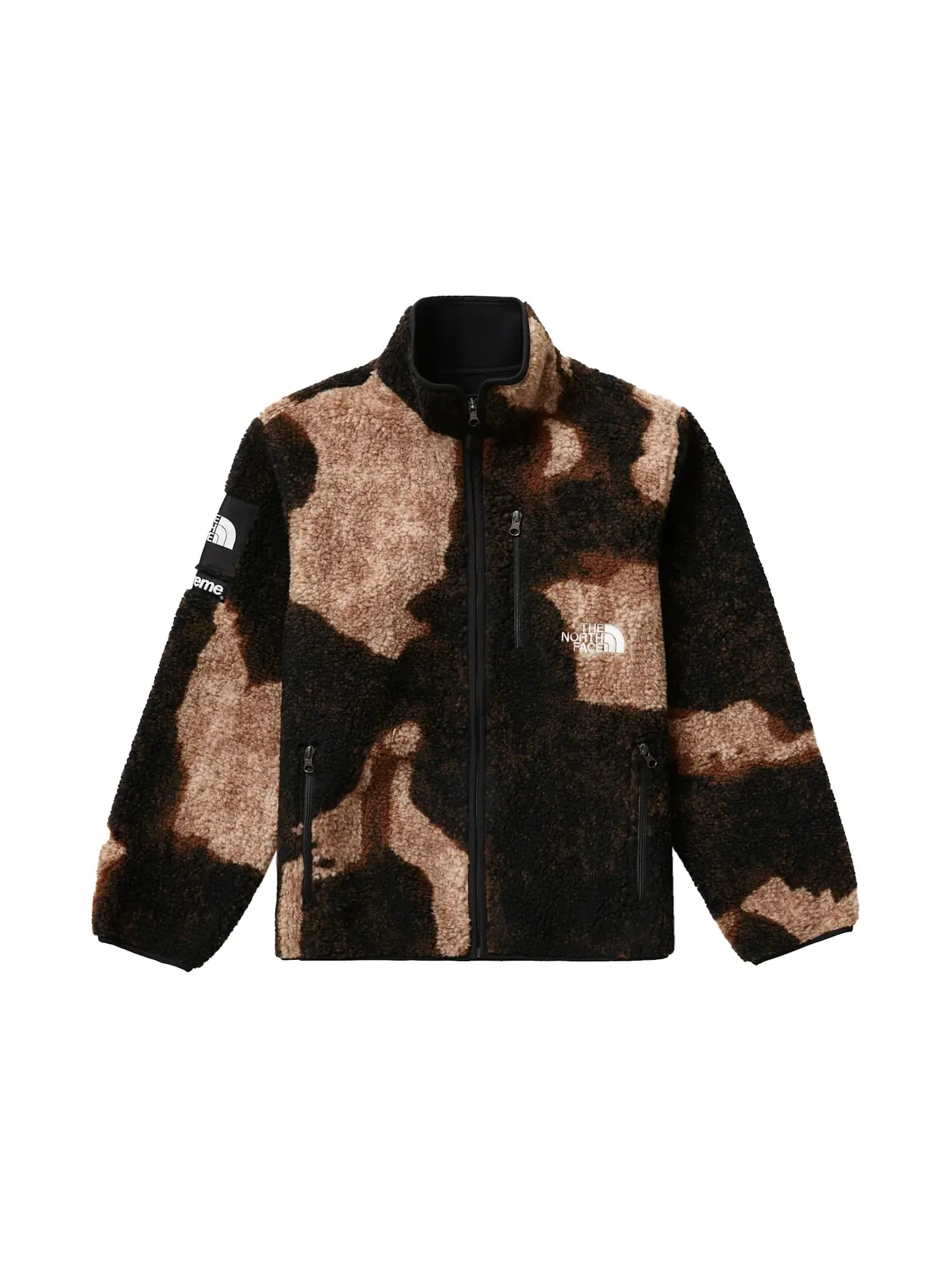 Мужская куртка из флиса с принтом Bleached Denim Print Supreme — изображение 1 из 3, черный
