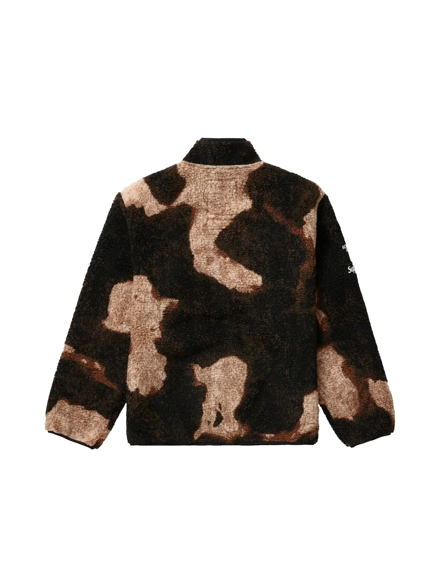 Мужская куртка из флиса с принтом Bleached Denim Print Supreme — изображение 2 из 3, черный