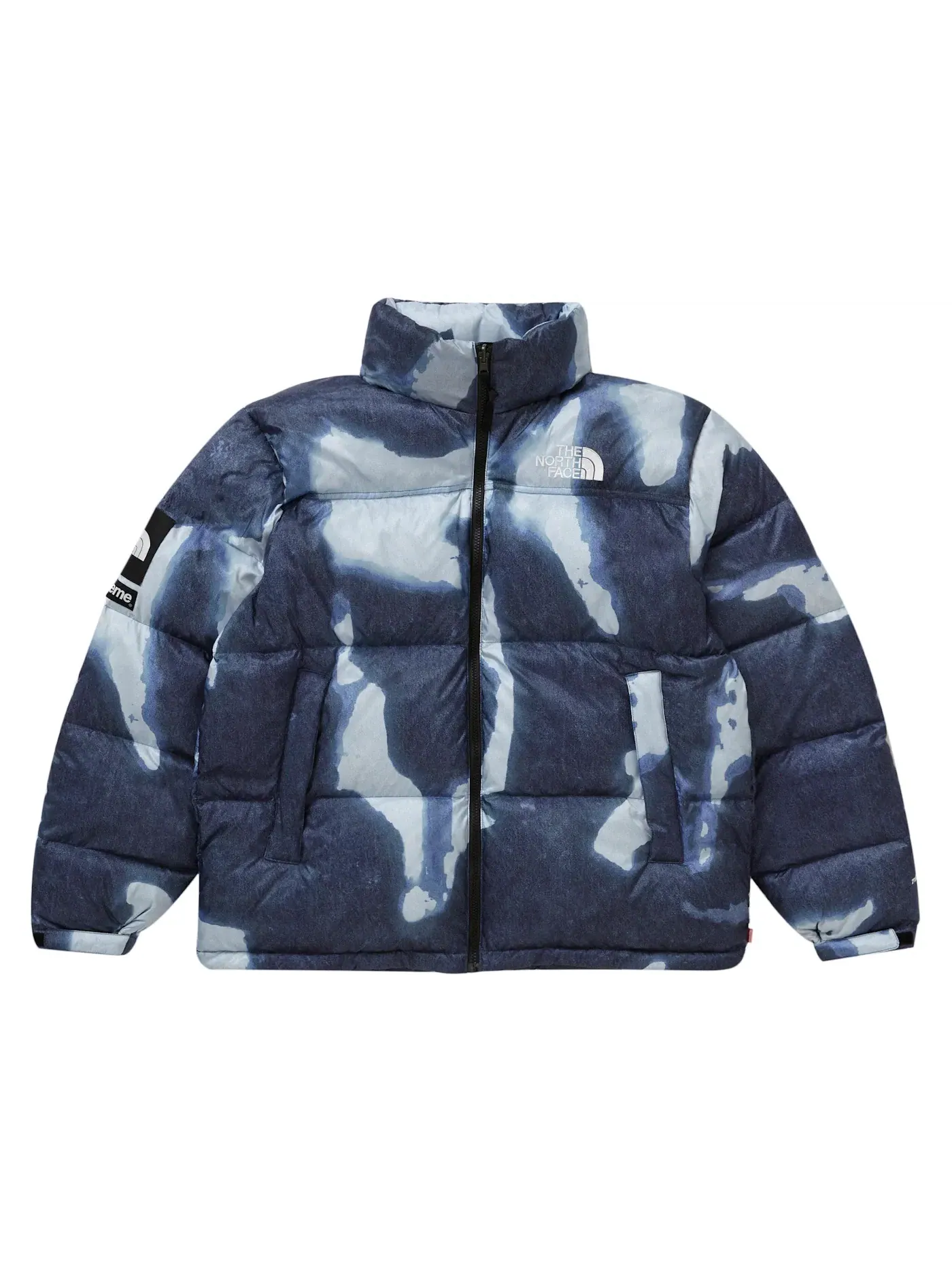 Мужская куртка с принтом Bleached Denim Print Supreme The North Face — изображение 1 из 3, синий