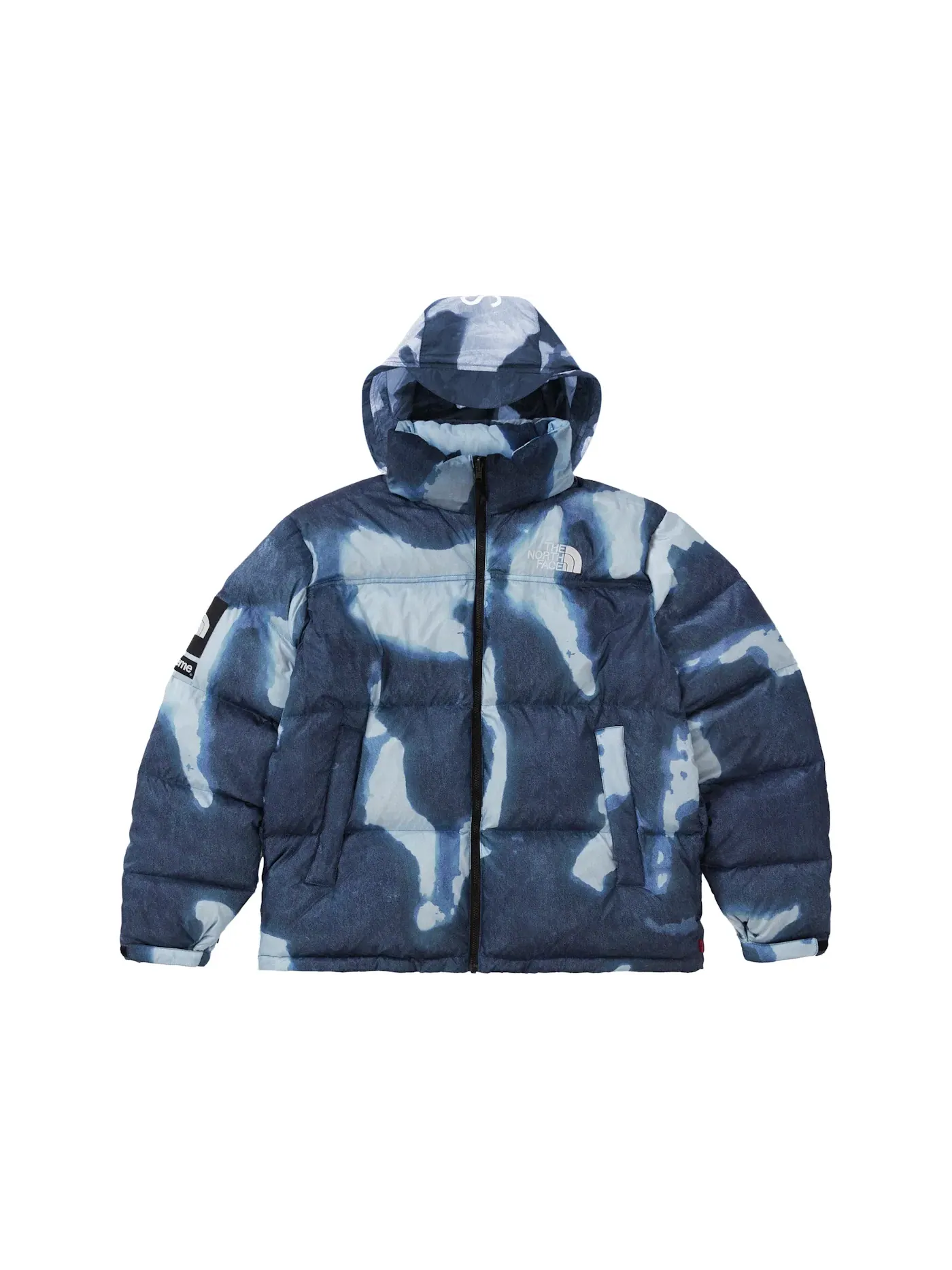 Мужская куртка с принтом Bleached Denim Print Supreme The North Face — изображение 2 из 3, синий
