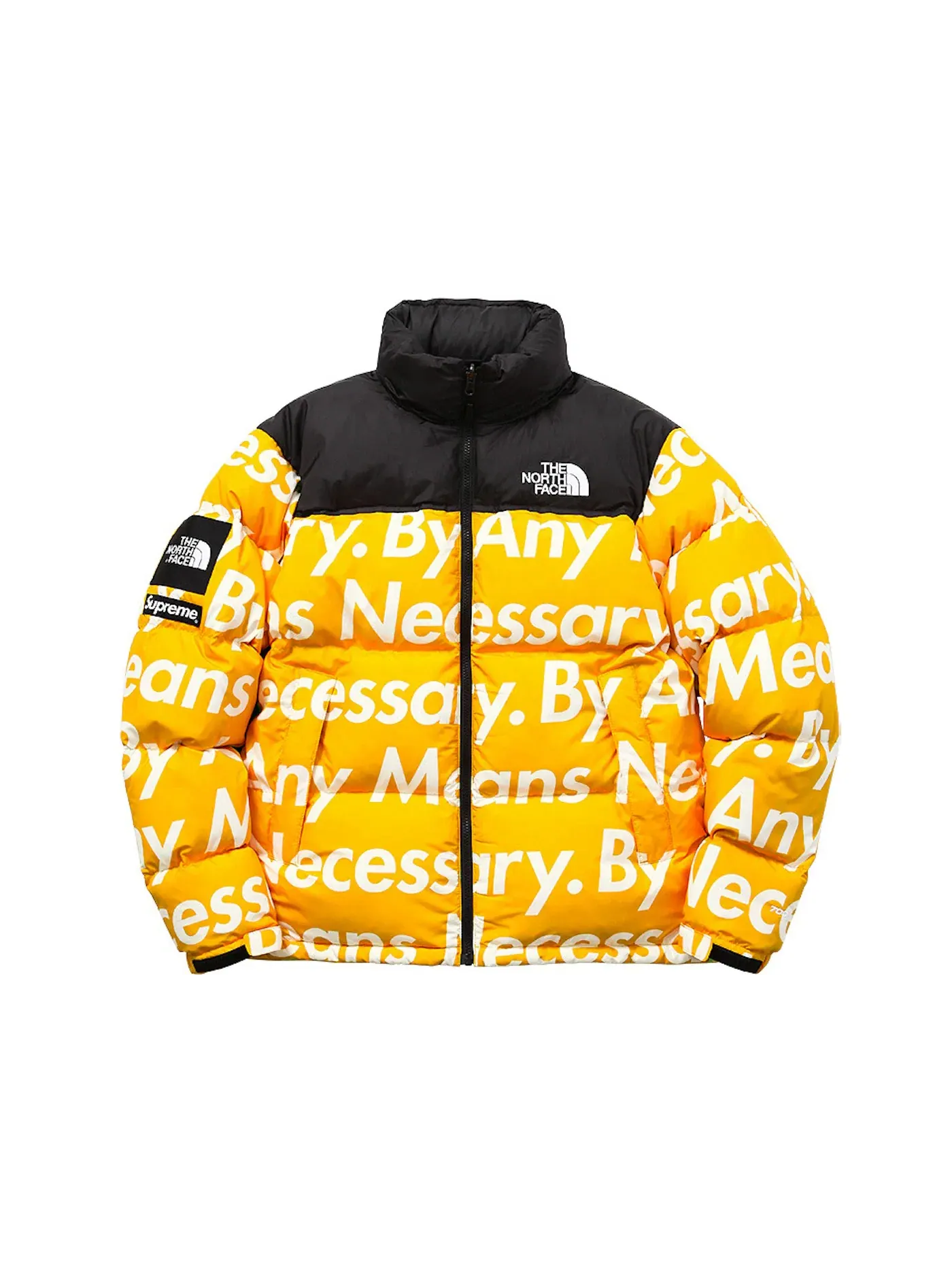 Мужская куртка Supreme The North Face By Any Means Nuptse Jacket — изображение 1 из 1, желтый
